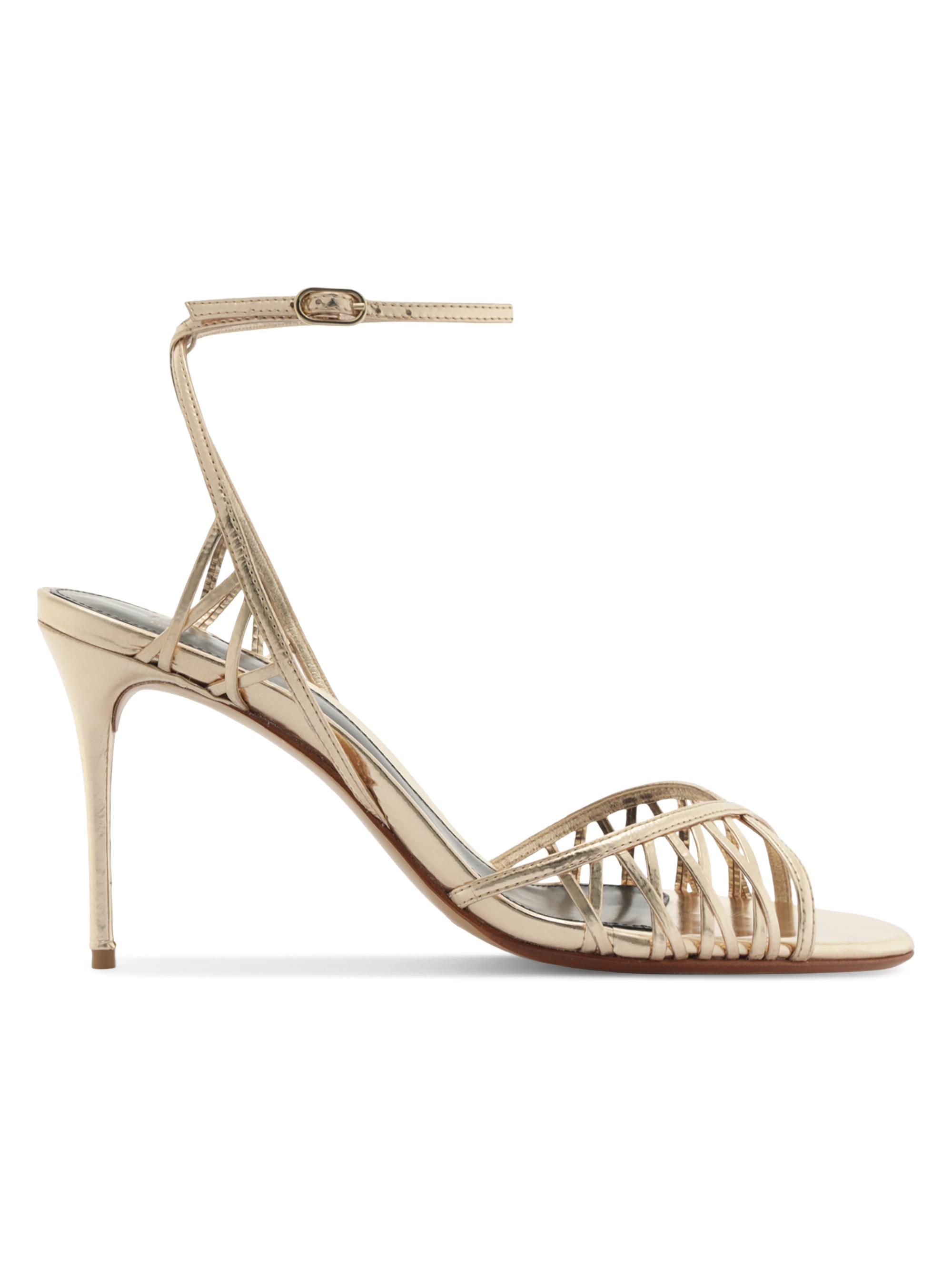 Alexandre Birman Women's Solene 85MM Leather Sandals - Golden