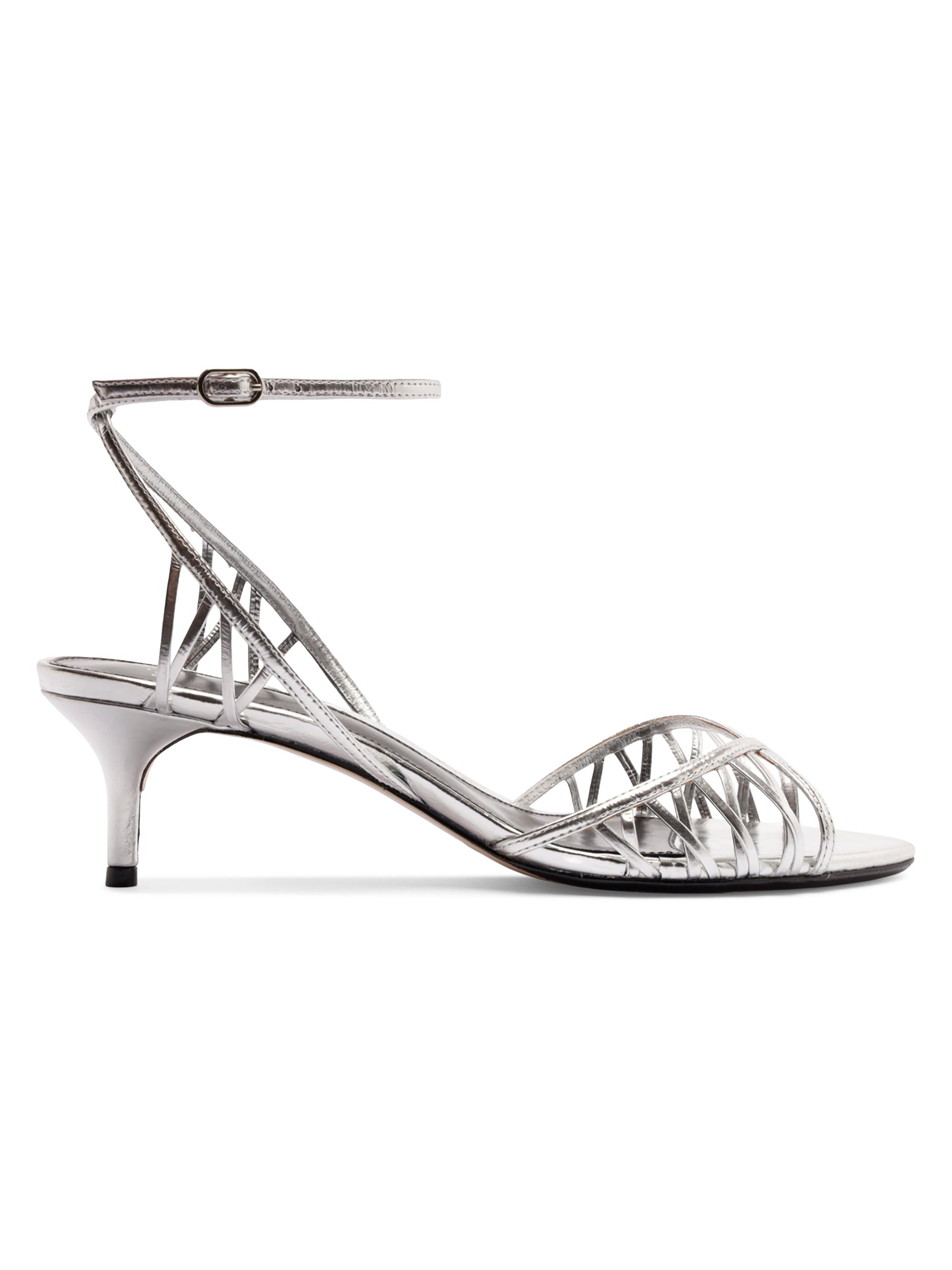 Alexandre Birman Women's Solene 50MM Leather Sandals - Silver | Thumbnail 10