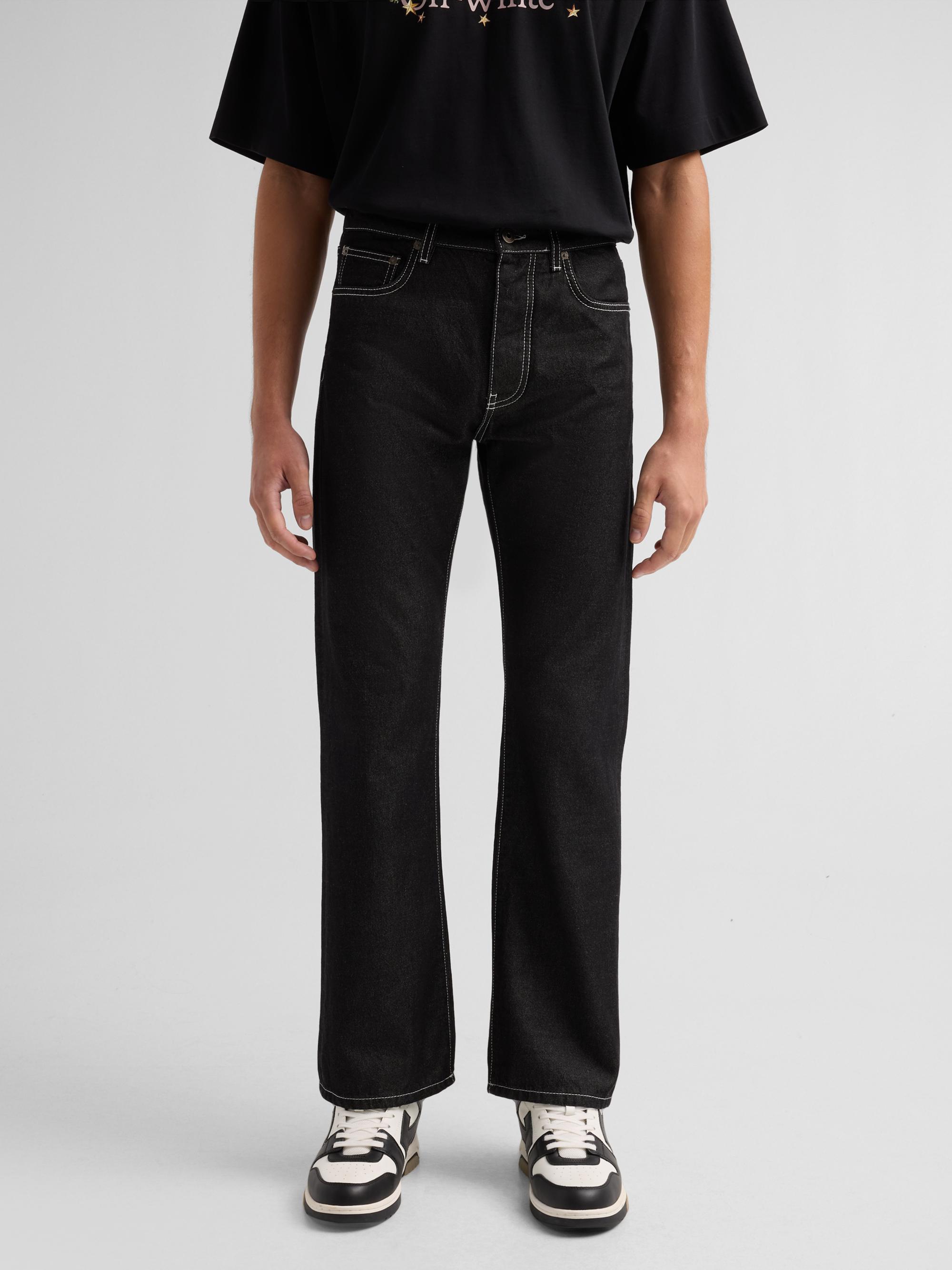 Off-White Men's Slim Relaxed Jeans - Black | Thumbnail 4