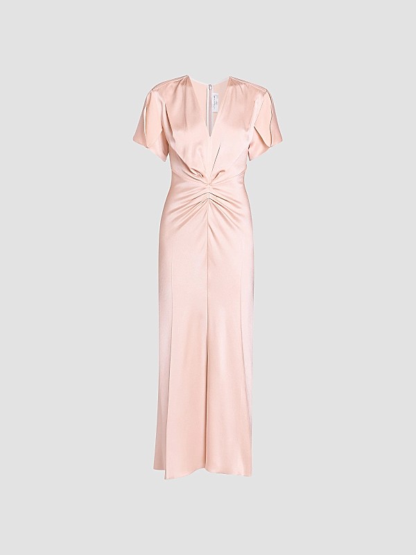 victoria beckham dress Blousey Midi In Blue flared skirt This dress Thank you