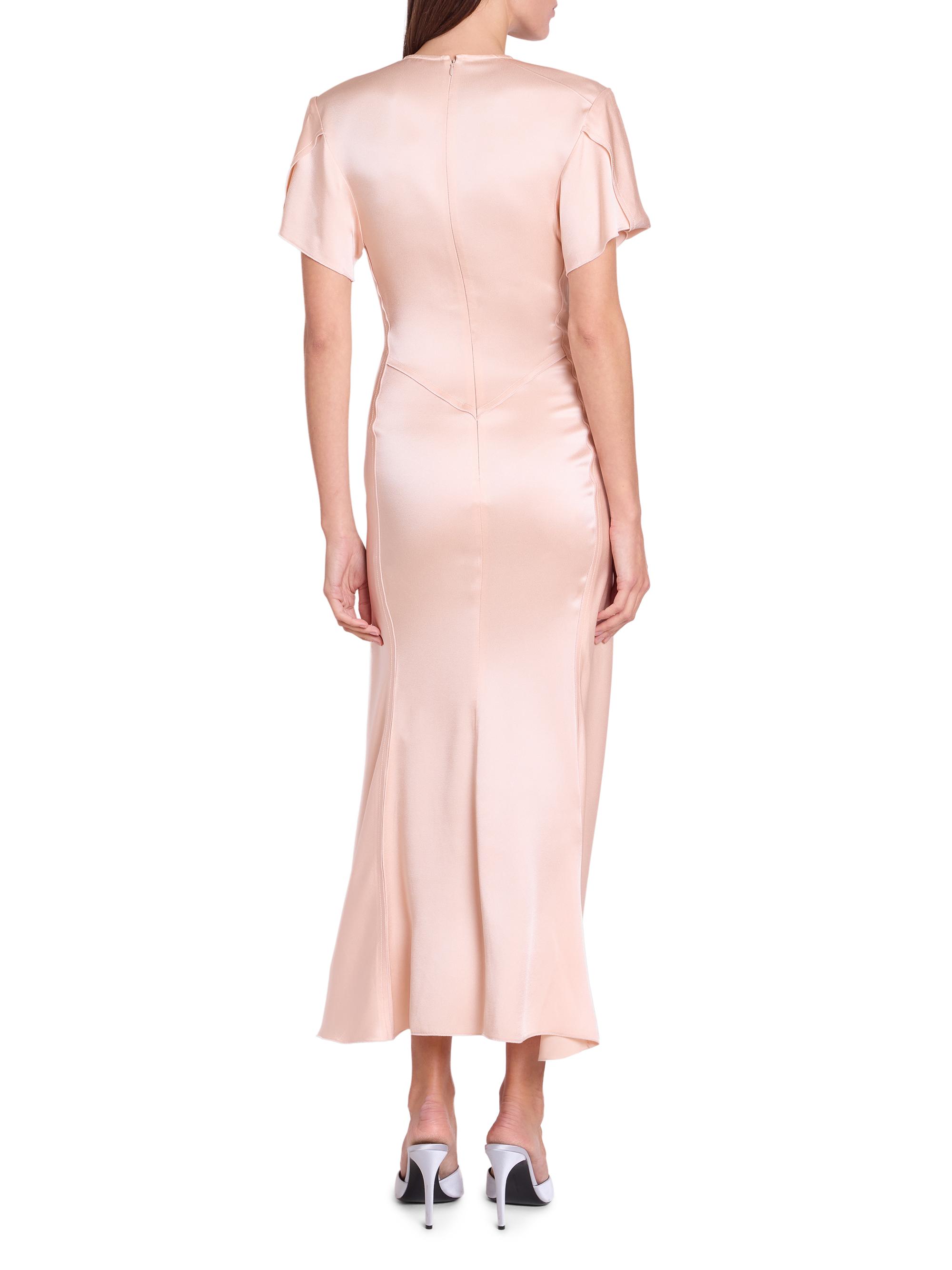 Victoria Beckham Eve Satin Gathered Waist Midi-Dress | Saks Fifth Avenue