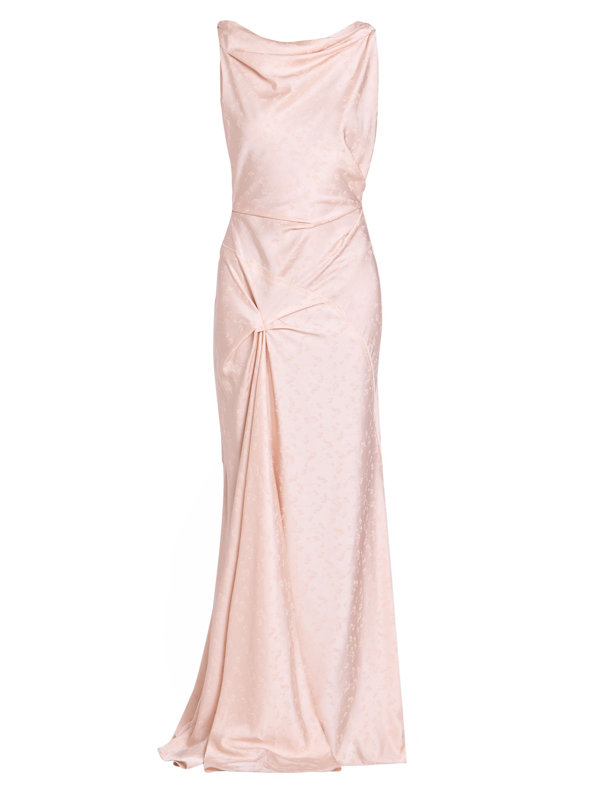 Victoria Beckham Women's Textured Satin Asymmetric Drape Gown - Blossom