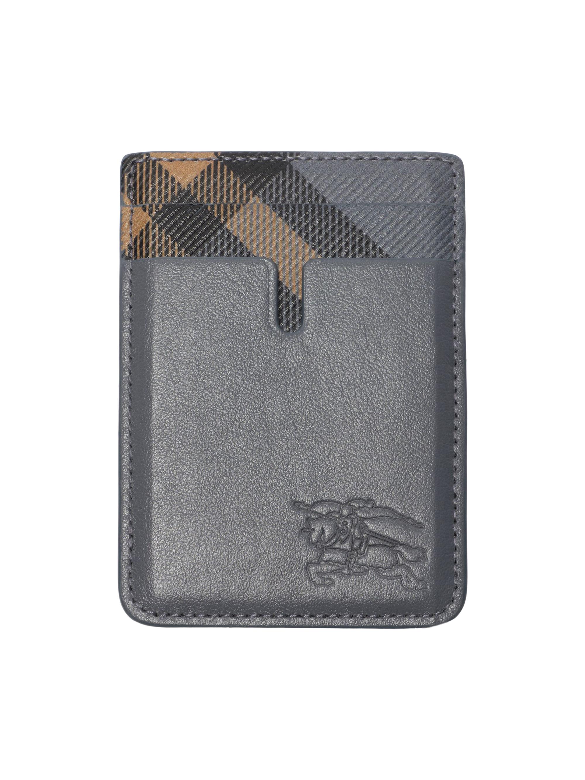 Burberry Men's Check Magnetic Phone Card Case - Wave Blue