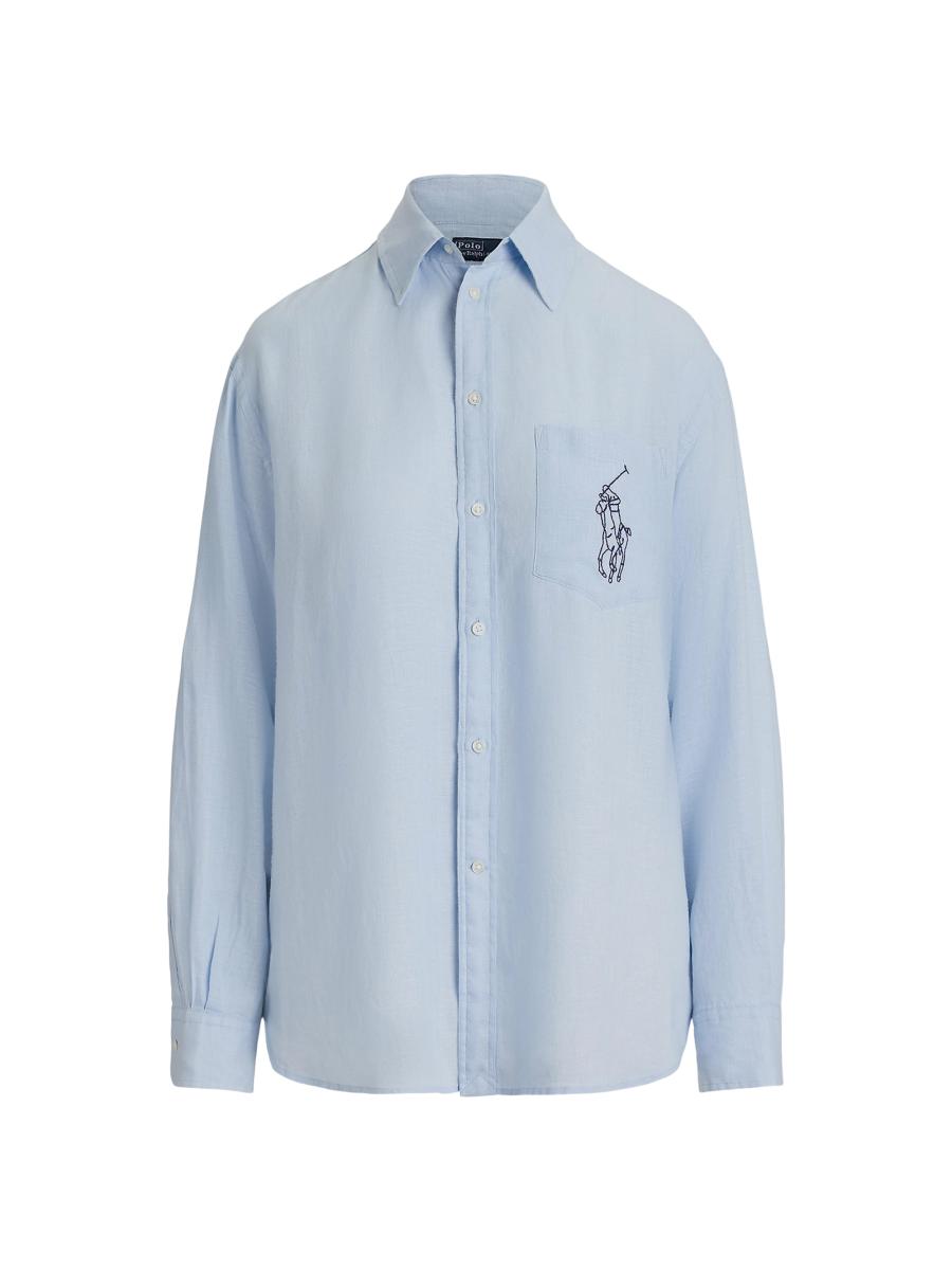 Polo Ralph Lauren Big Pony Linen Oversized Shirt | Saks Fifth Avenue
