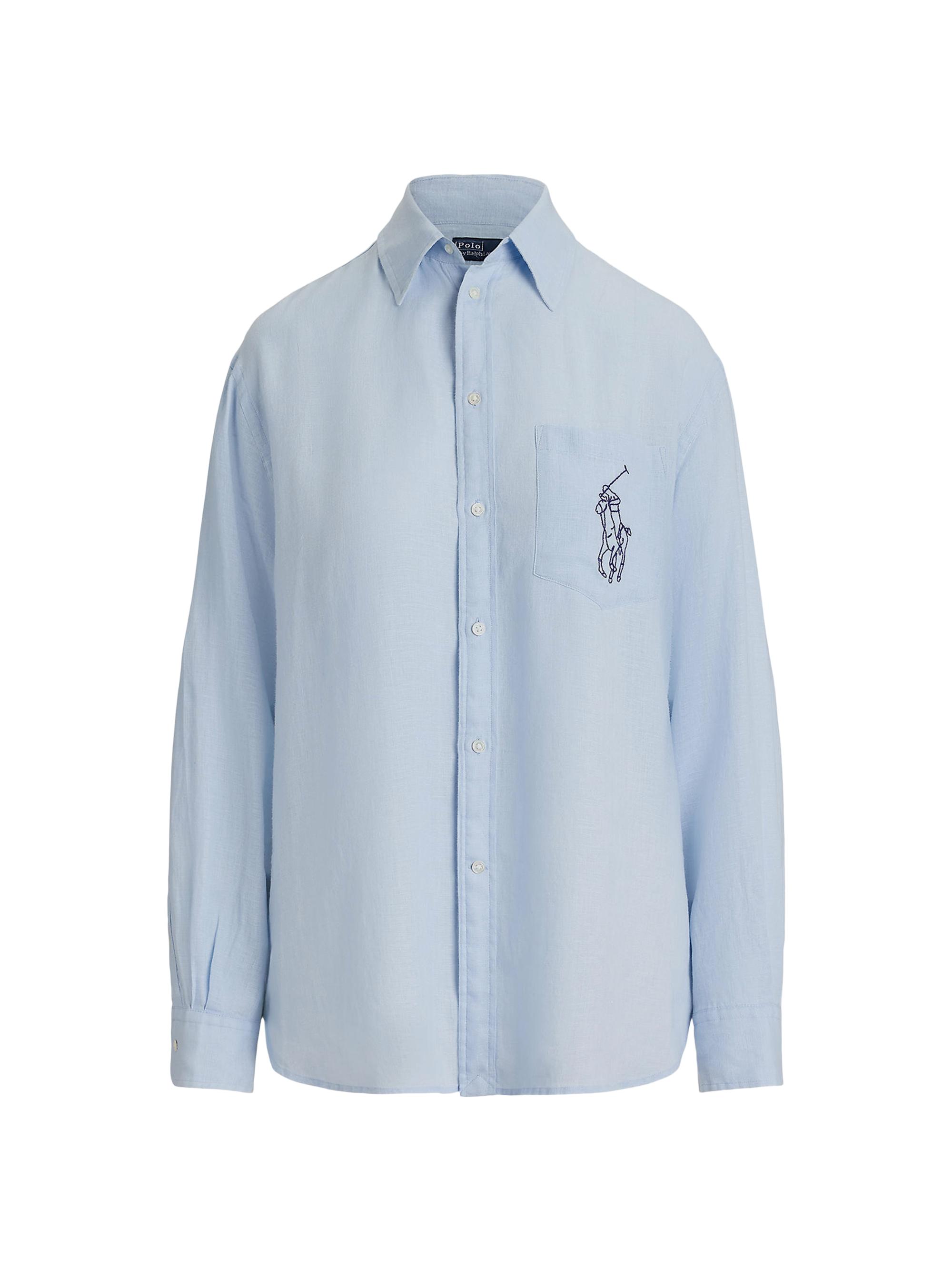Polo Ralph Lauren Women's Big Pony Linen Oversized Shirt - Cold Springs
