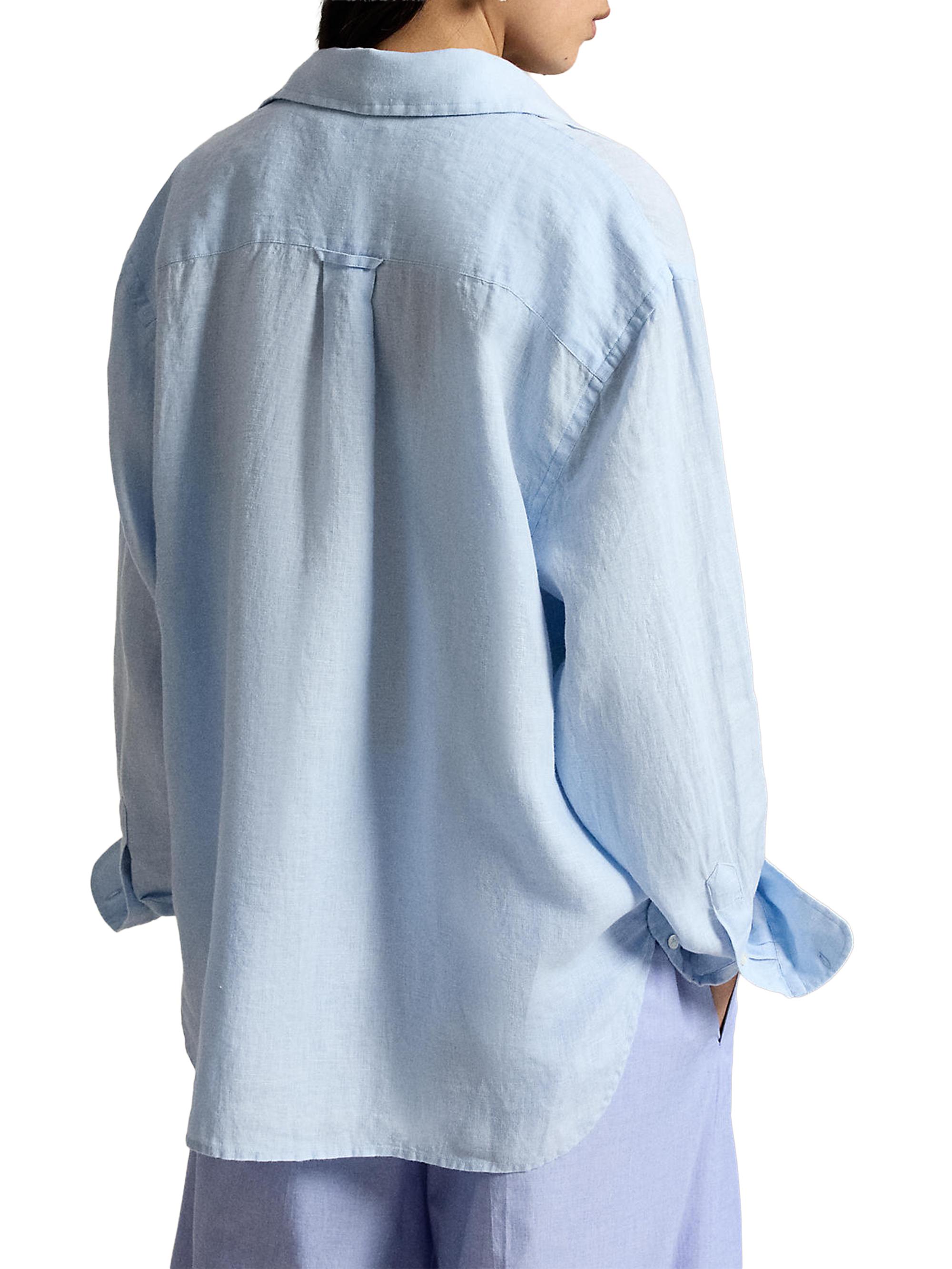 ralph lauren big pony dress shirt Polo Ralph Lauren Big Pony Linen Oversized Shirt