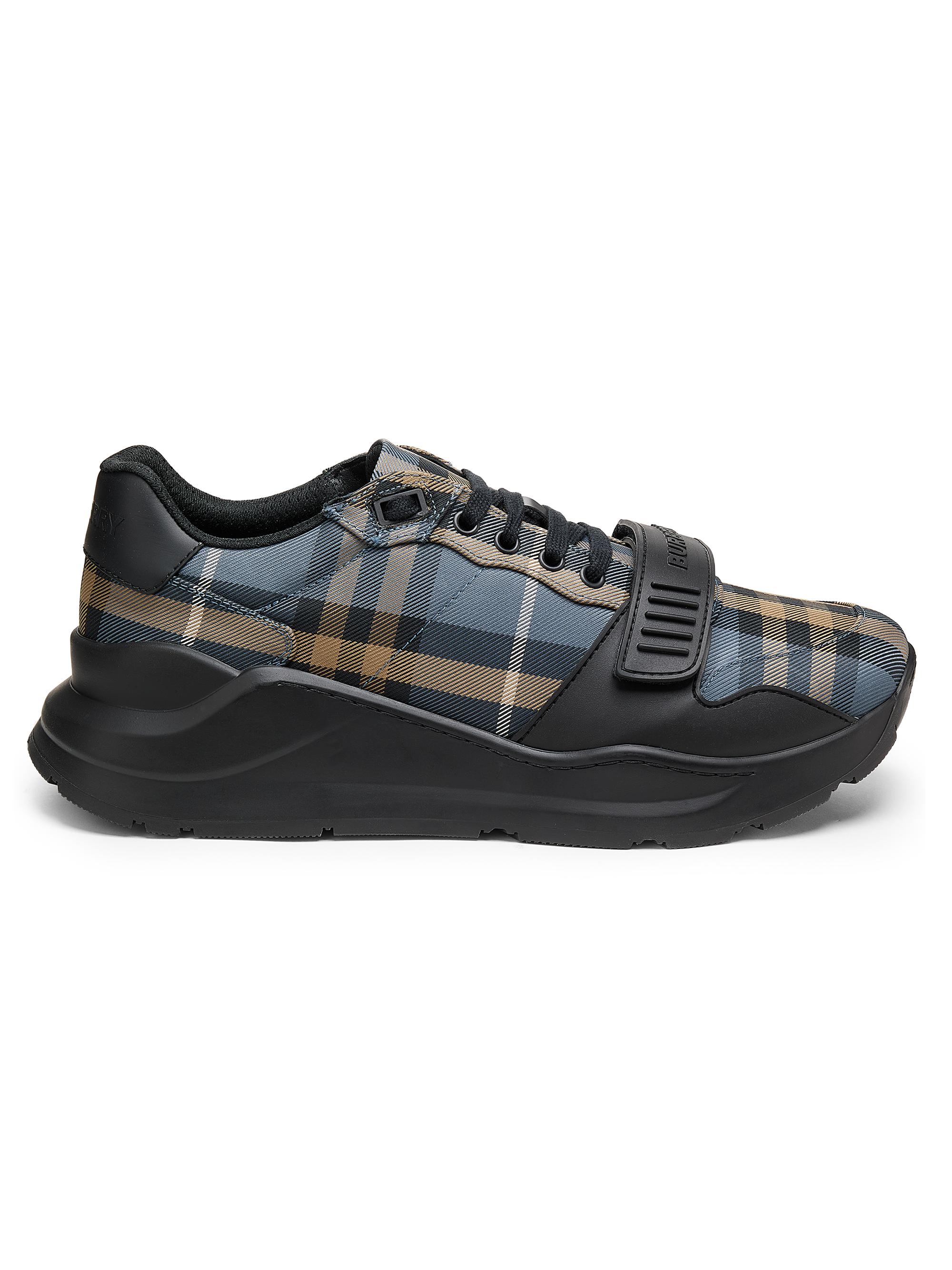 Burberry Terrace Leather & Check Sneakers | Saks Fifth Avenue
