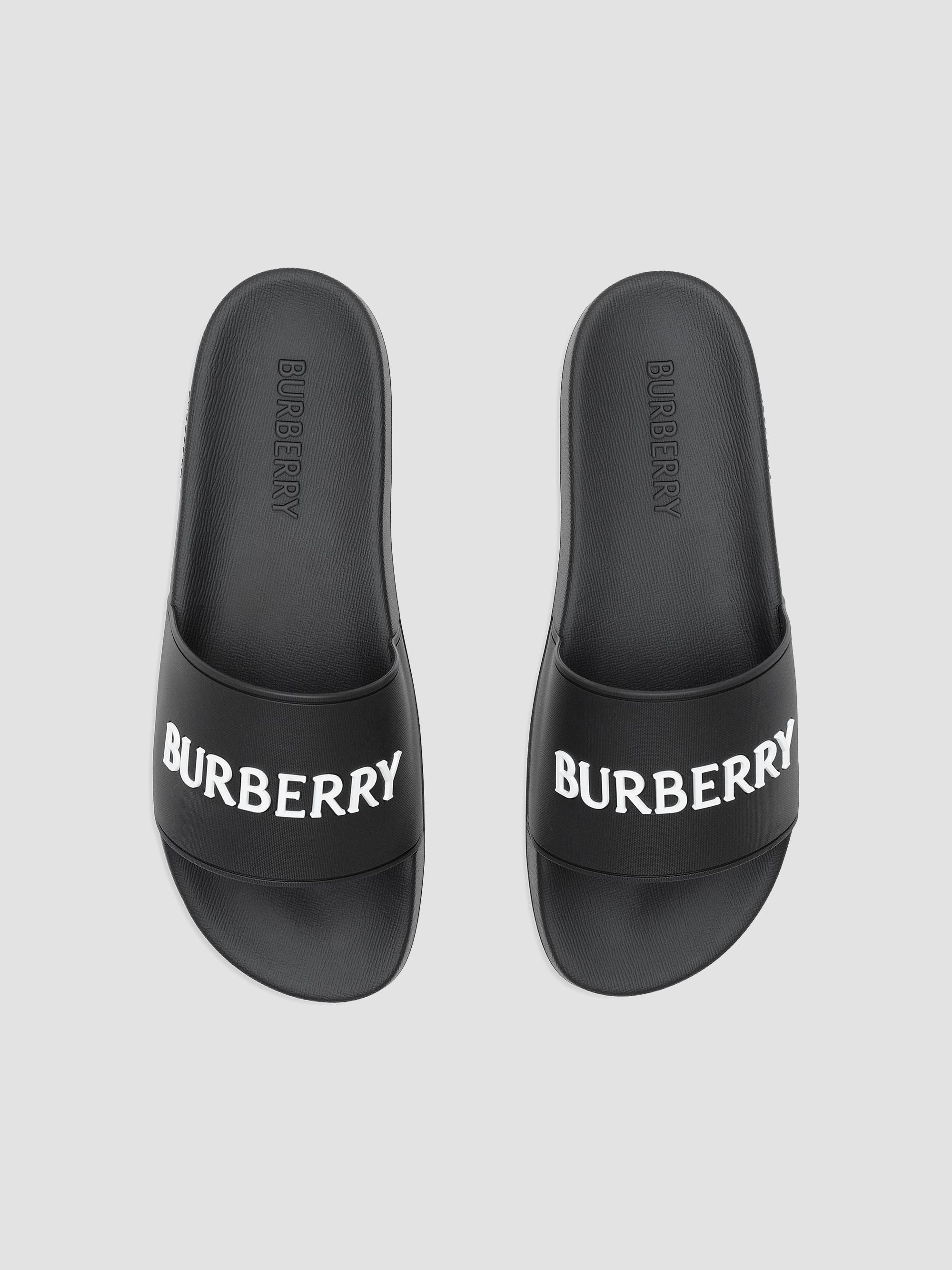 BURBERRY バーバリー ロゴ シャワーサンダル 42 Burberry Furley Logo Slide Sandals | Saks Fifth Avenue