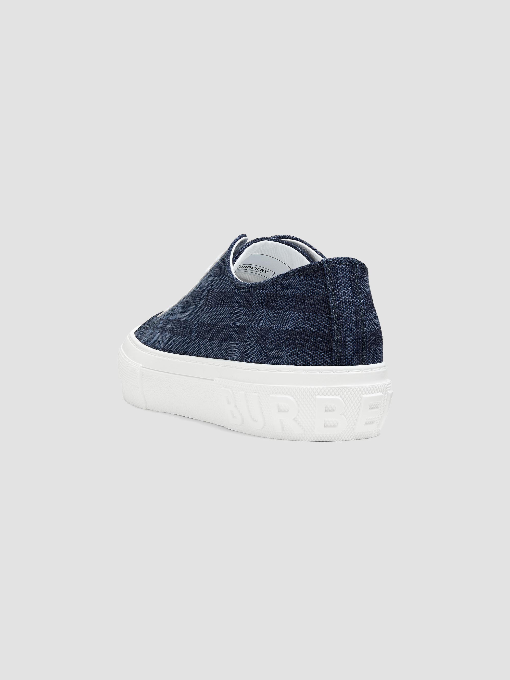 Burberry Jack Check Denim Low-Top Sneakers | Saks Fifth Avenue