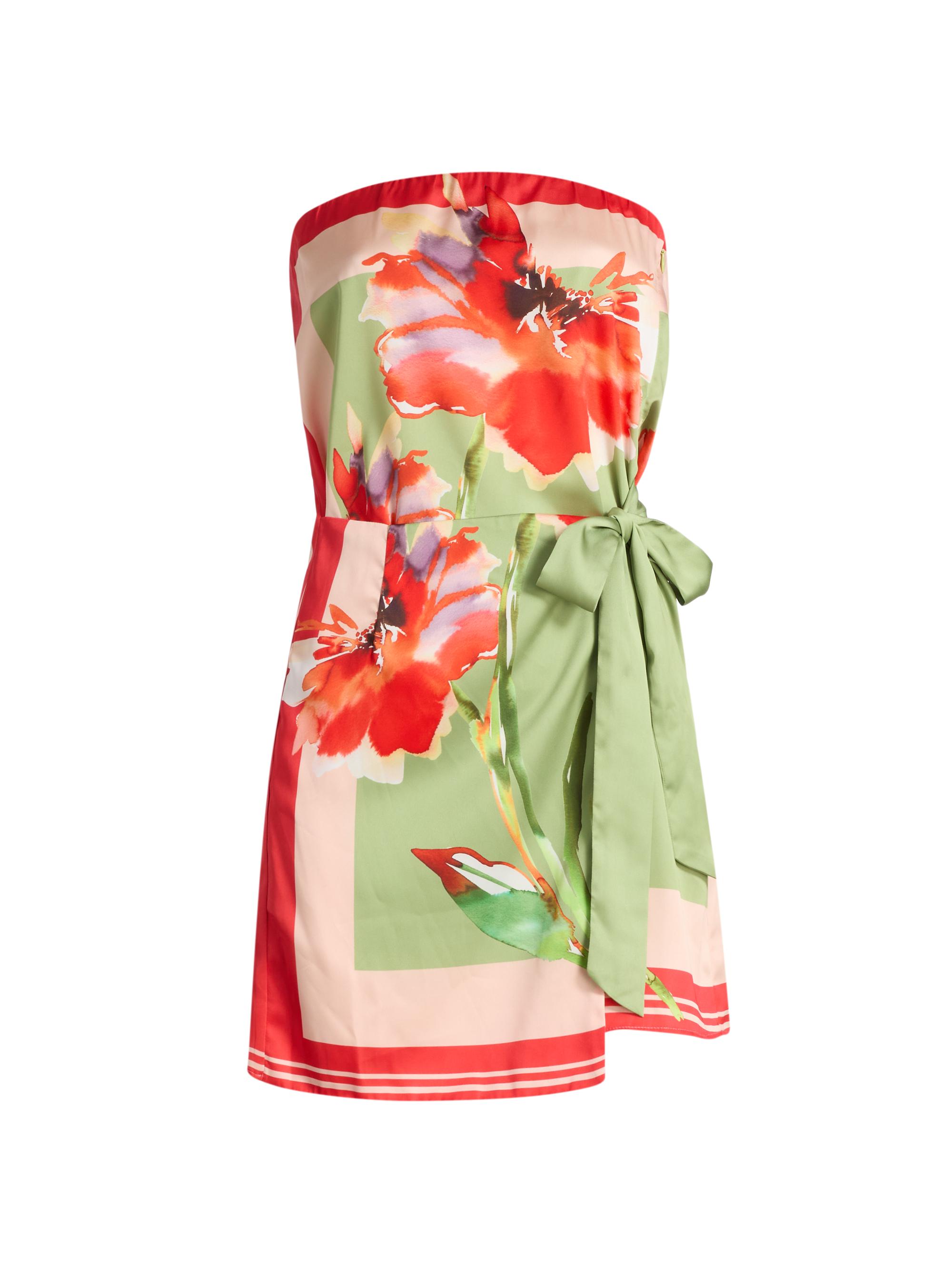 Misa Los Angeles Women's Priya Floral Strapless Side-Tie Minidress - Scarf Flora