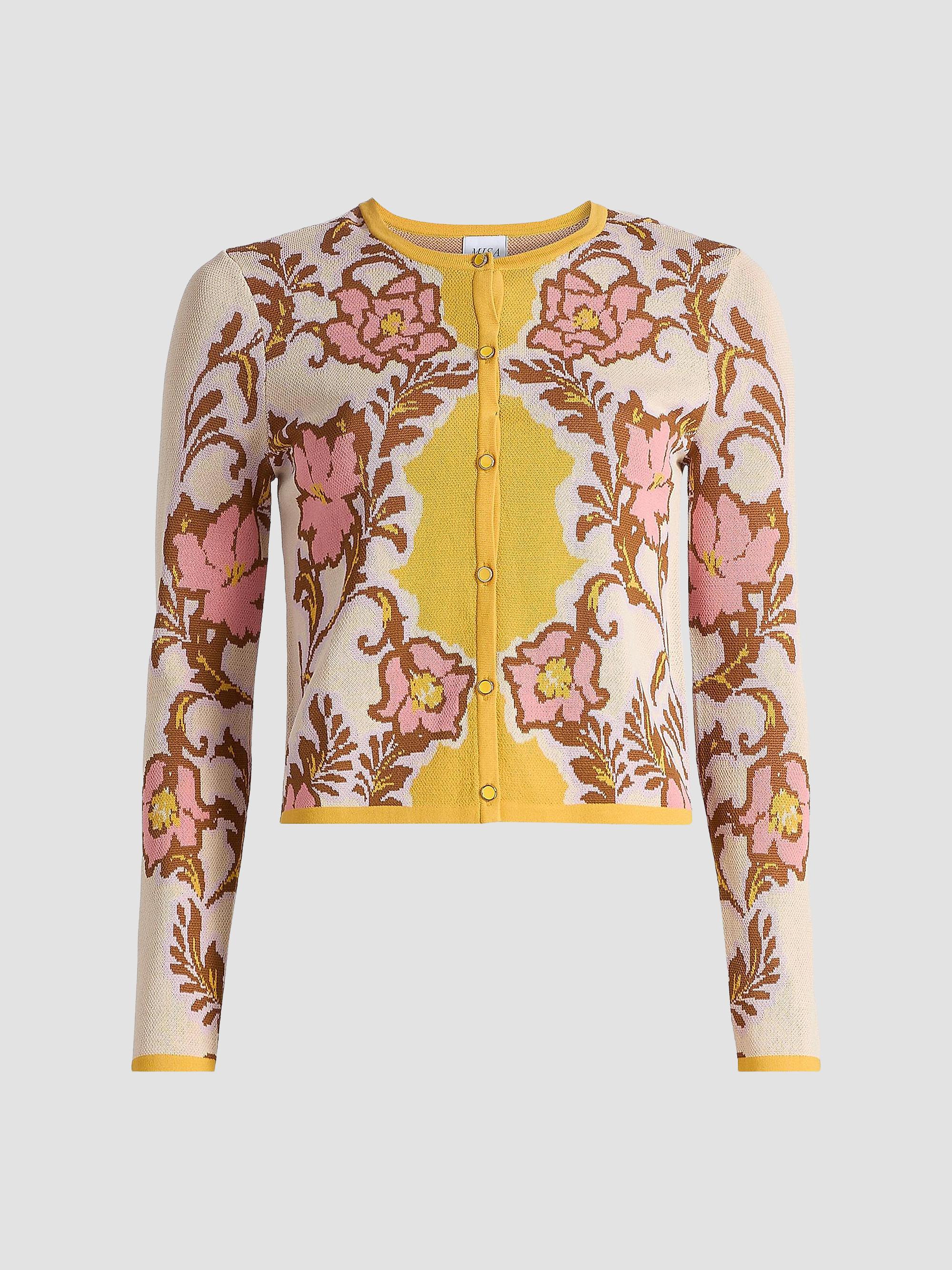 MISA Los Angeles Kenna Floral Knit Cardigan | Saks Fifth Avenue
