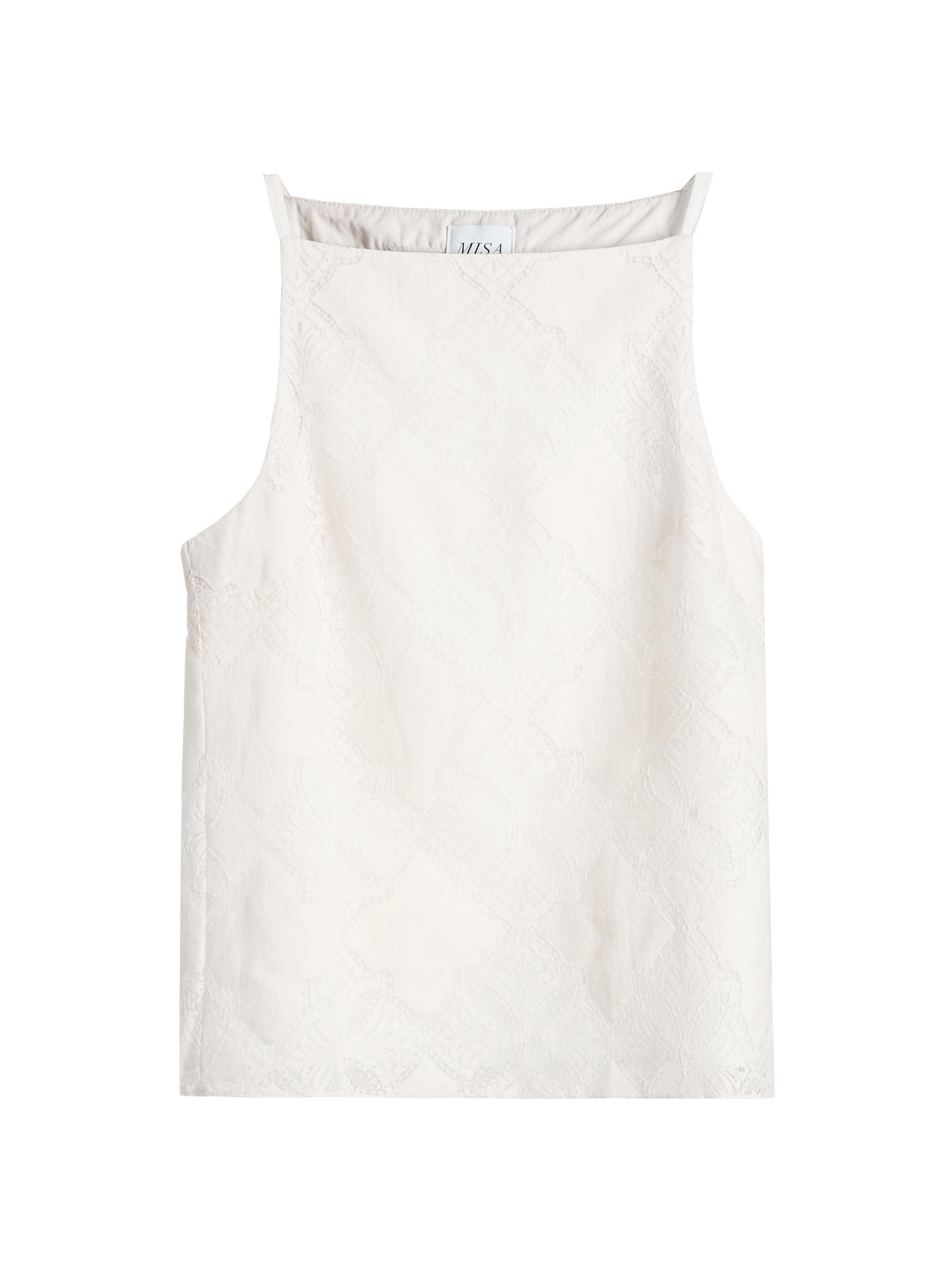 Misa Los Angeles Women's Prisha Jacquard Boxy Sleeveless Top - Floral Medallion