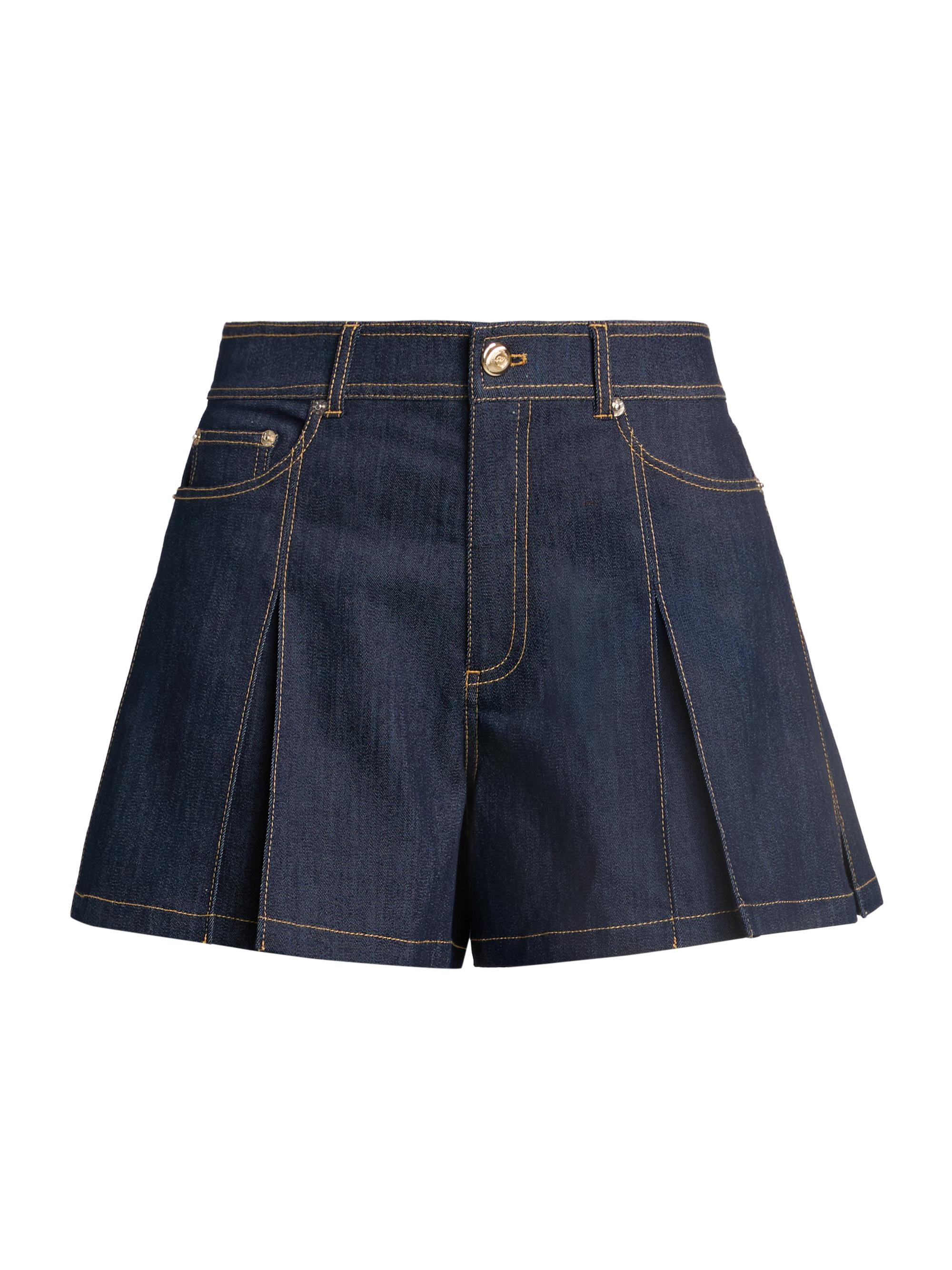 Cinq à Sept Women's Desi Pleated Denim Shorts - Indigo