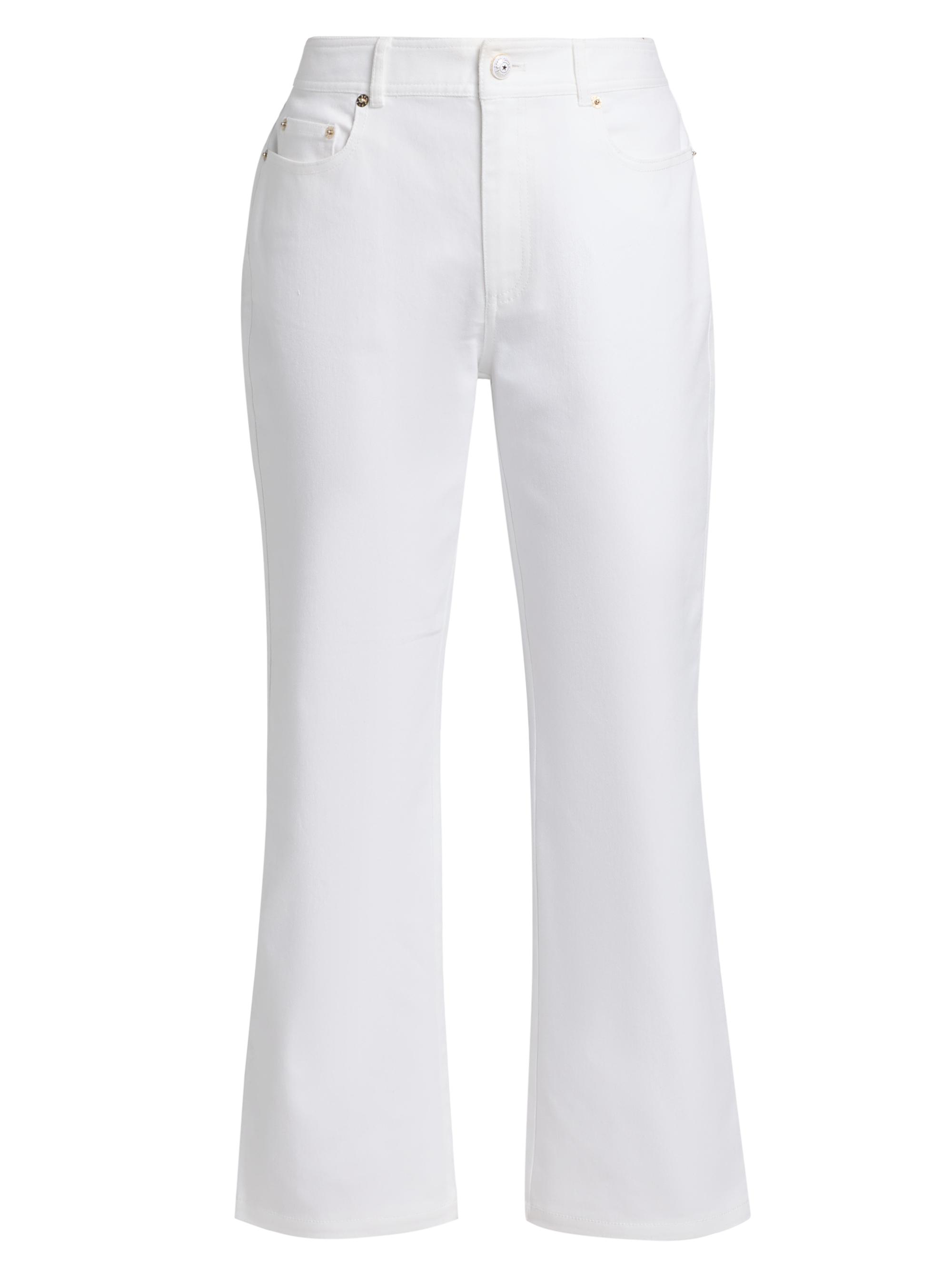 Cinq à Sept Women's Stevie Lace Pocket Crop Jeans - White