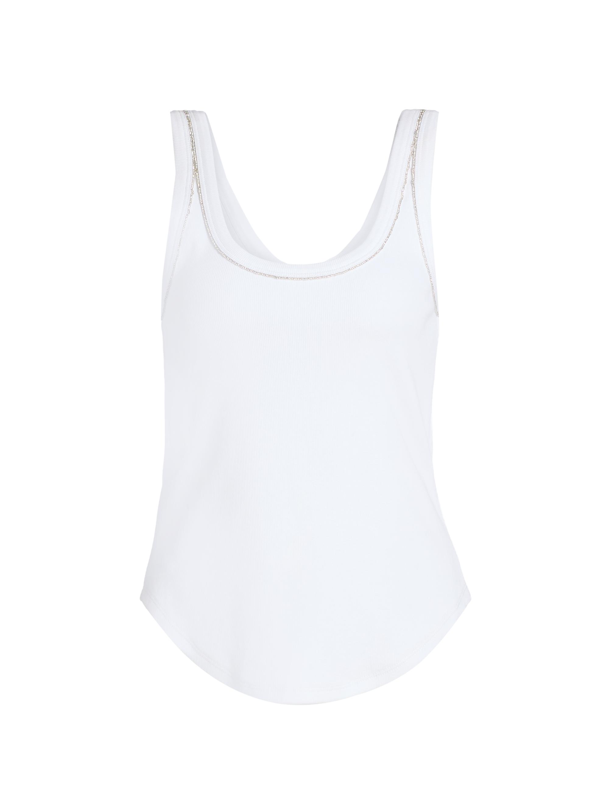 Cinq à Sept Women's Wilma Rhinestone-Embellished Tank - White
