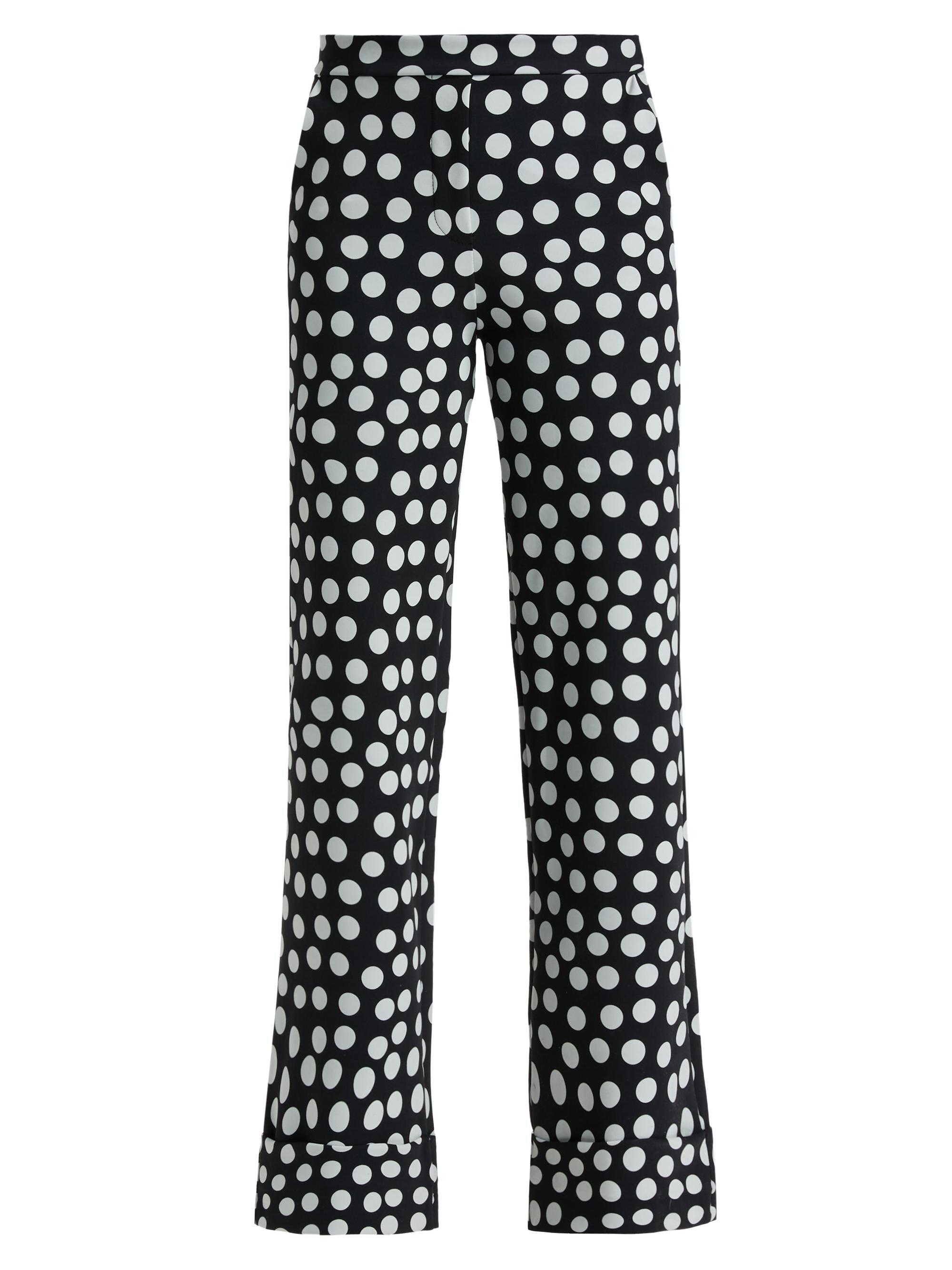 Chiara Boni La Petite Robe Women's Fredynah Polka Dot Jersey Kick-Flare Pants - Bette Big Black