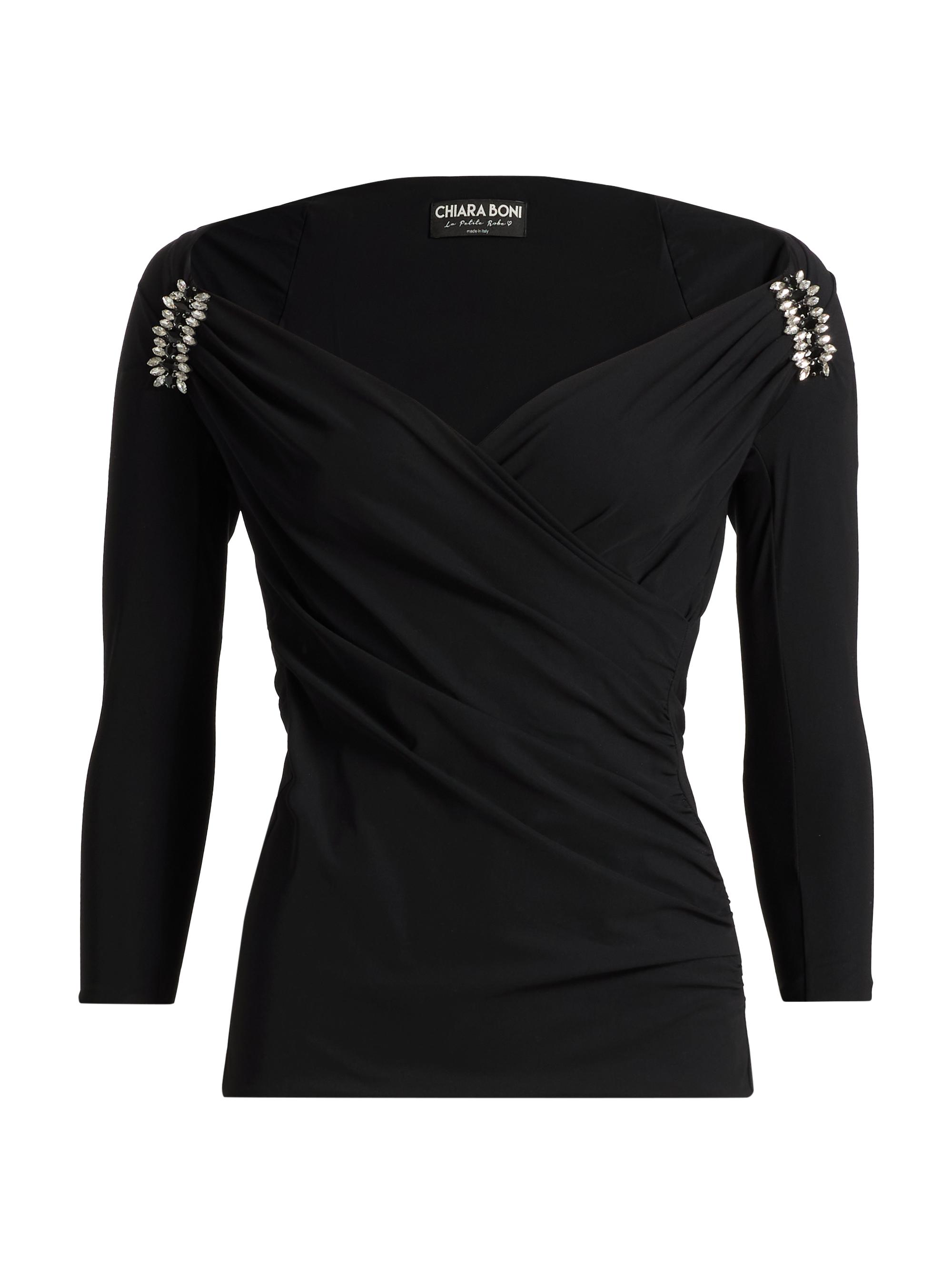 Chiara Boni La Petite Robe Women's Haras Embellished Blouse - Black