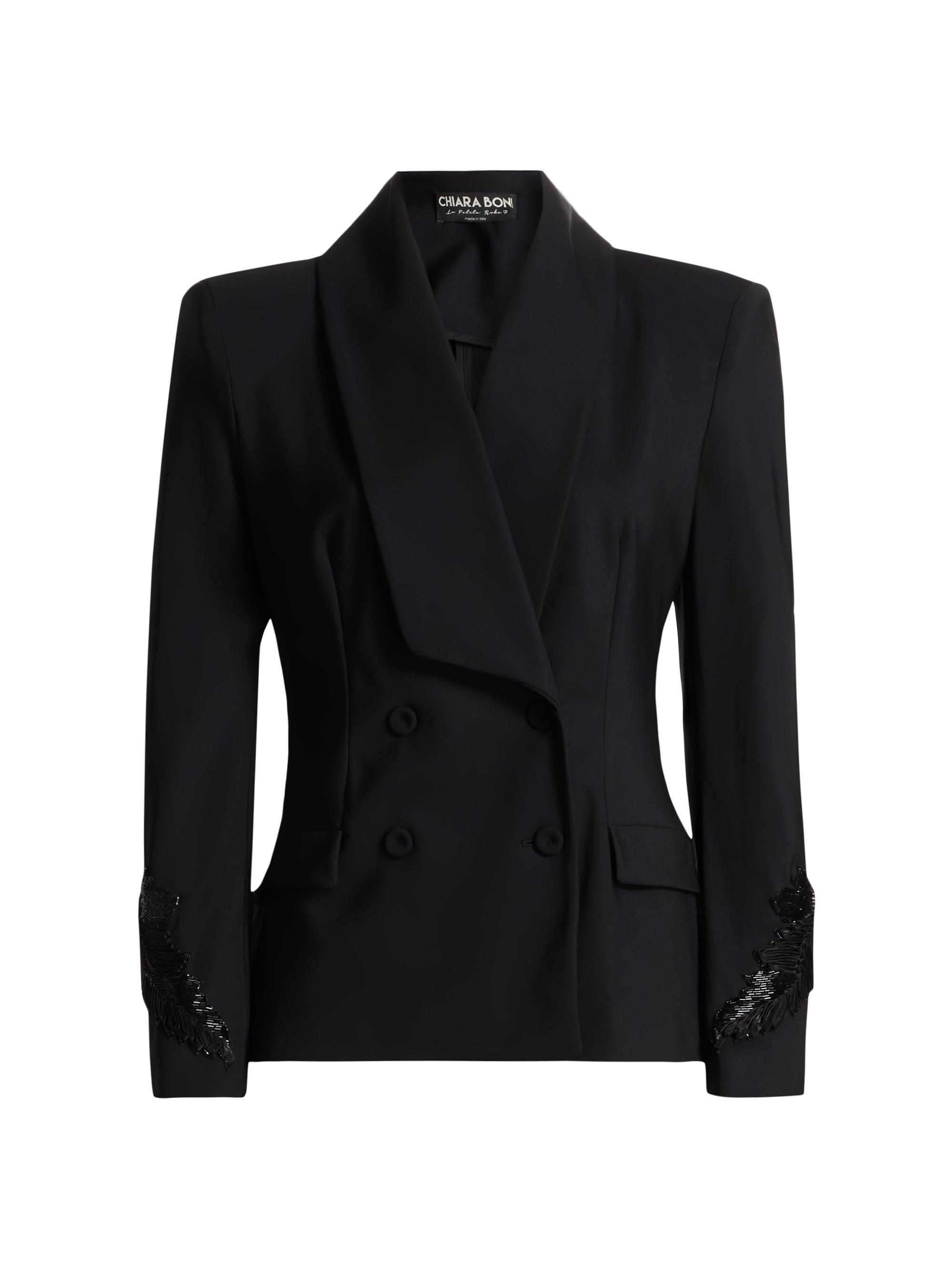 Chiara Boni La Petite Robe Women's Bariel Beaded Cuff Blazer - Black
