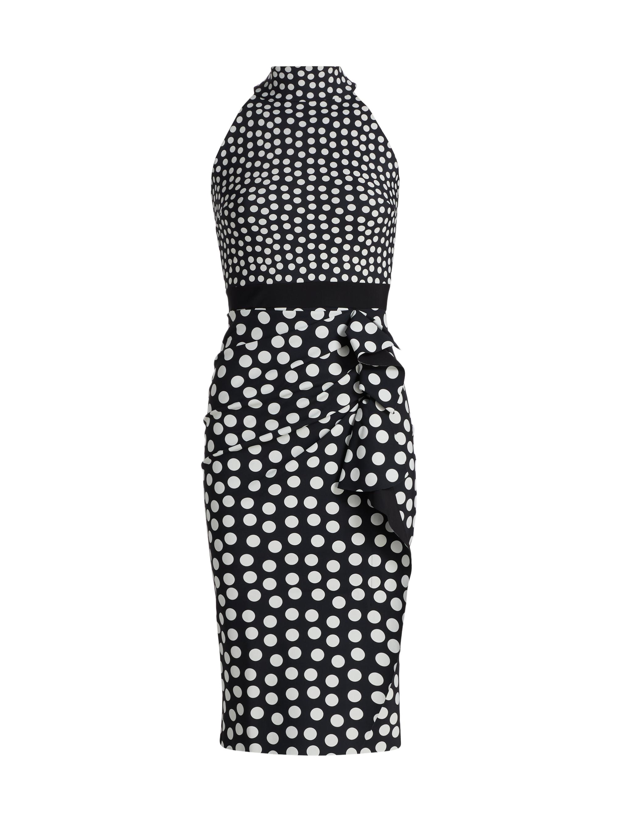 Chiara Boni La Petite Robe Women's Gudrum Polka Dot Sleeveless Midi-Dress - Bette Small Black