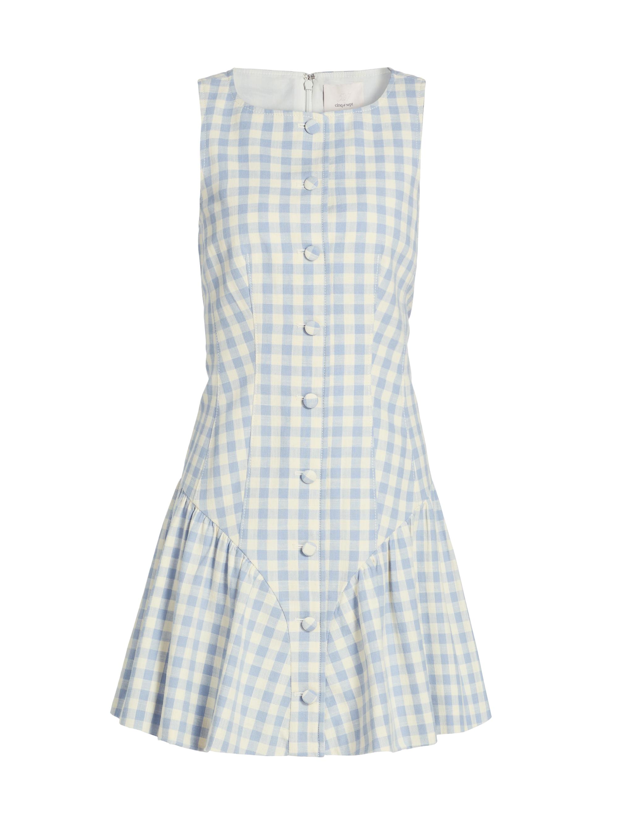 Cinq à Sept Royce Gingham Minidress | Saks Fifth Avenue