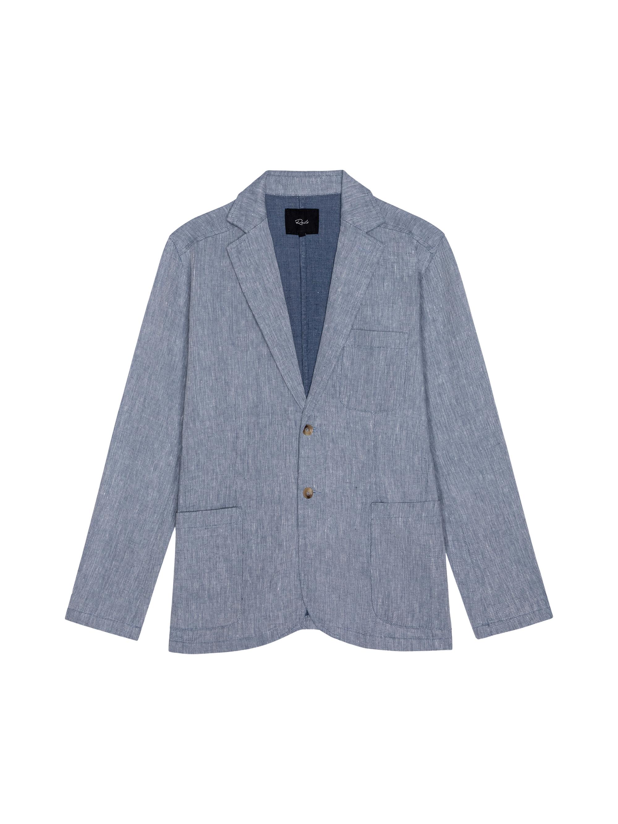 Rails Men's Harris Cotton-Linen Blazer - Bicoastal Blue