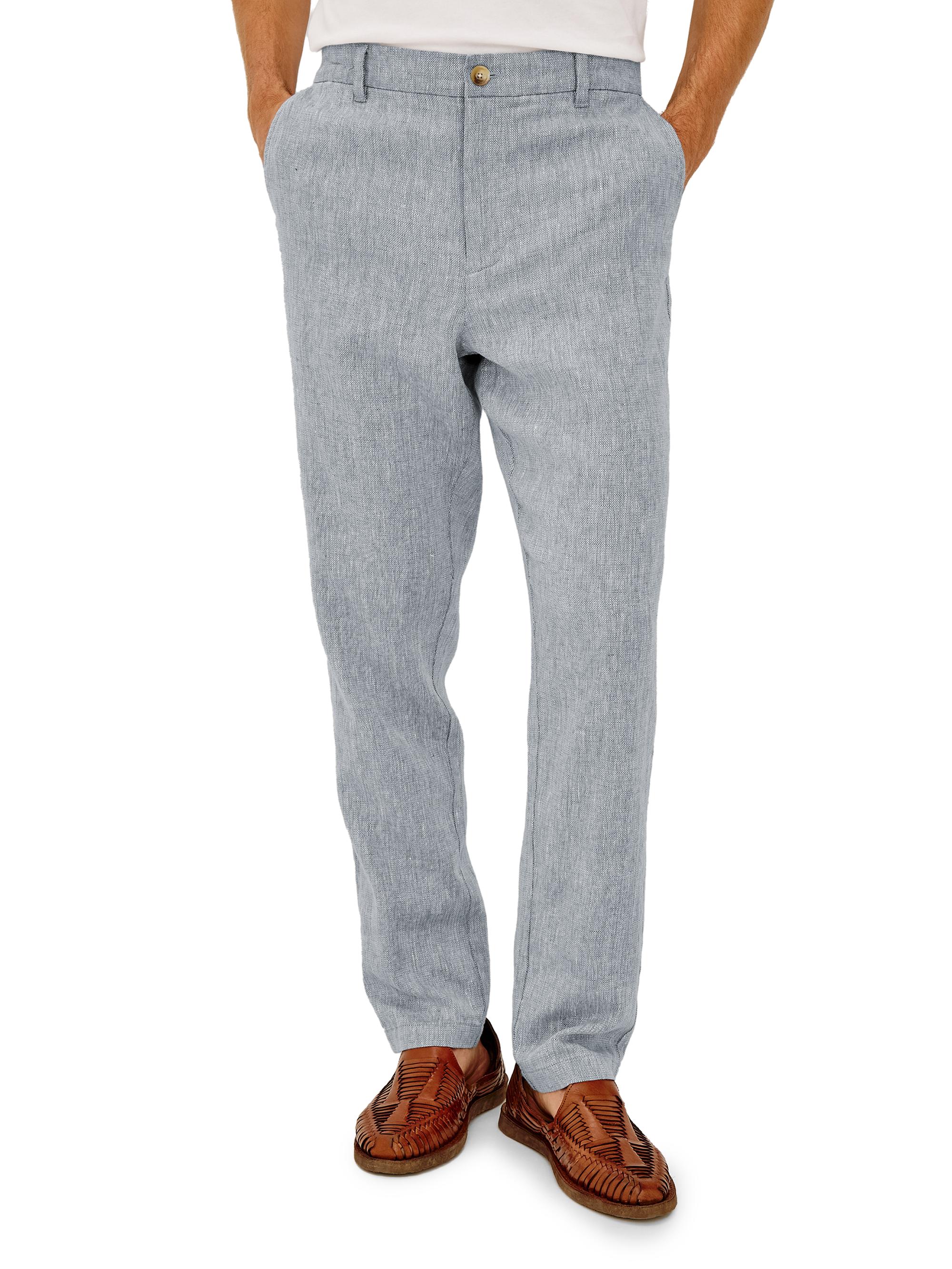 Rails Men's Irving Cotton-Linen Pants - Bicoastal Blue | Thumbnail 4