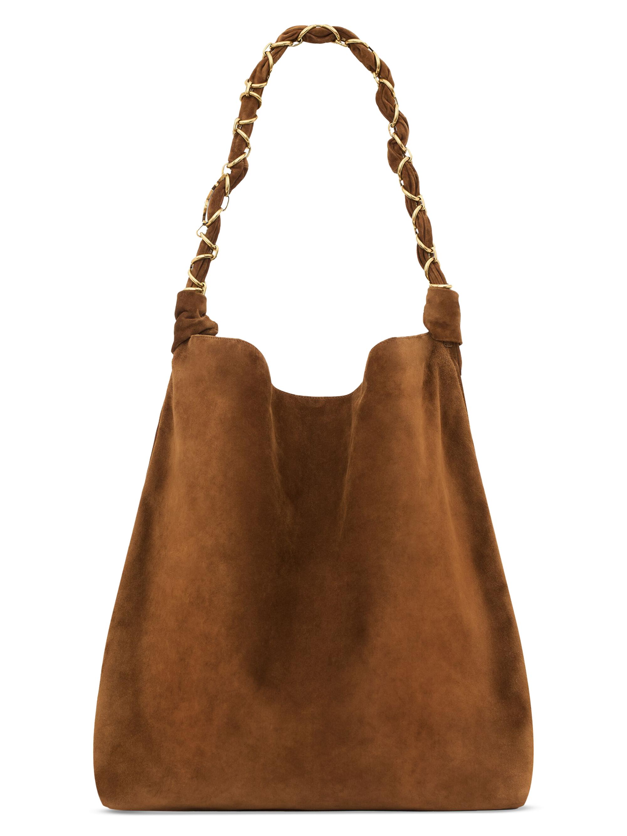 Saint Laurent Women's Amalia in Suede Shoulder Bag - Warm Caramel Cognac