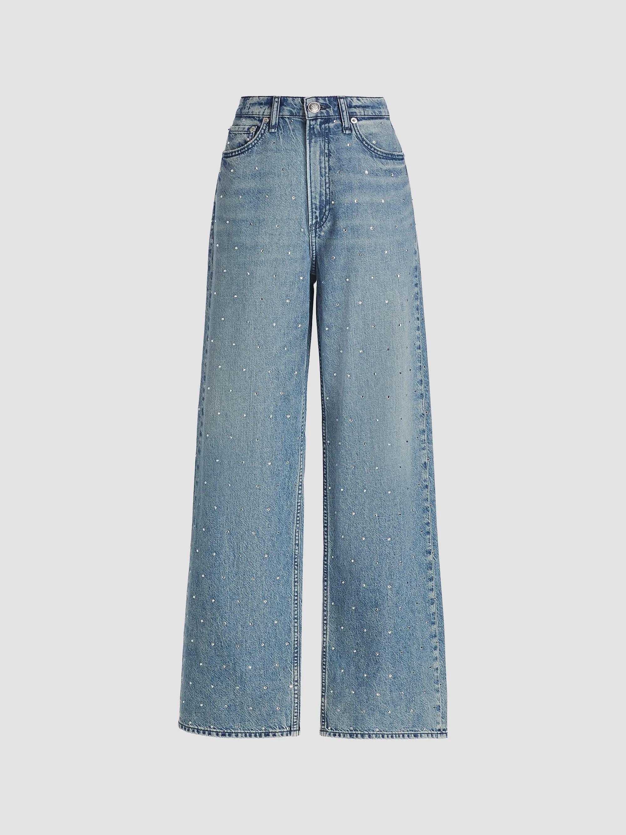 rag & bone Flexi Sofie Wide-Leg Cropped Jeans | Saks Fifth Avenue