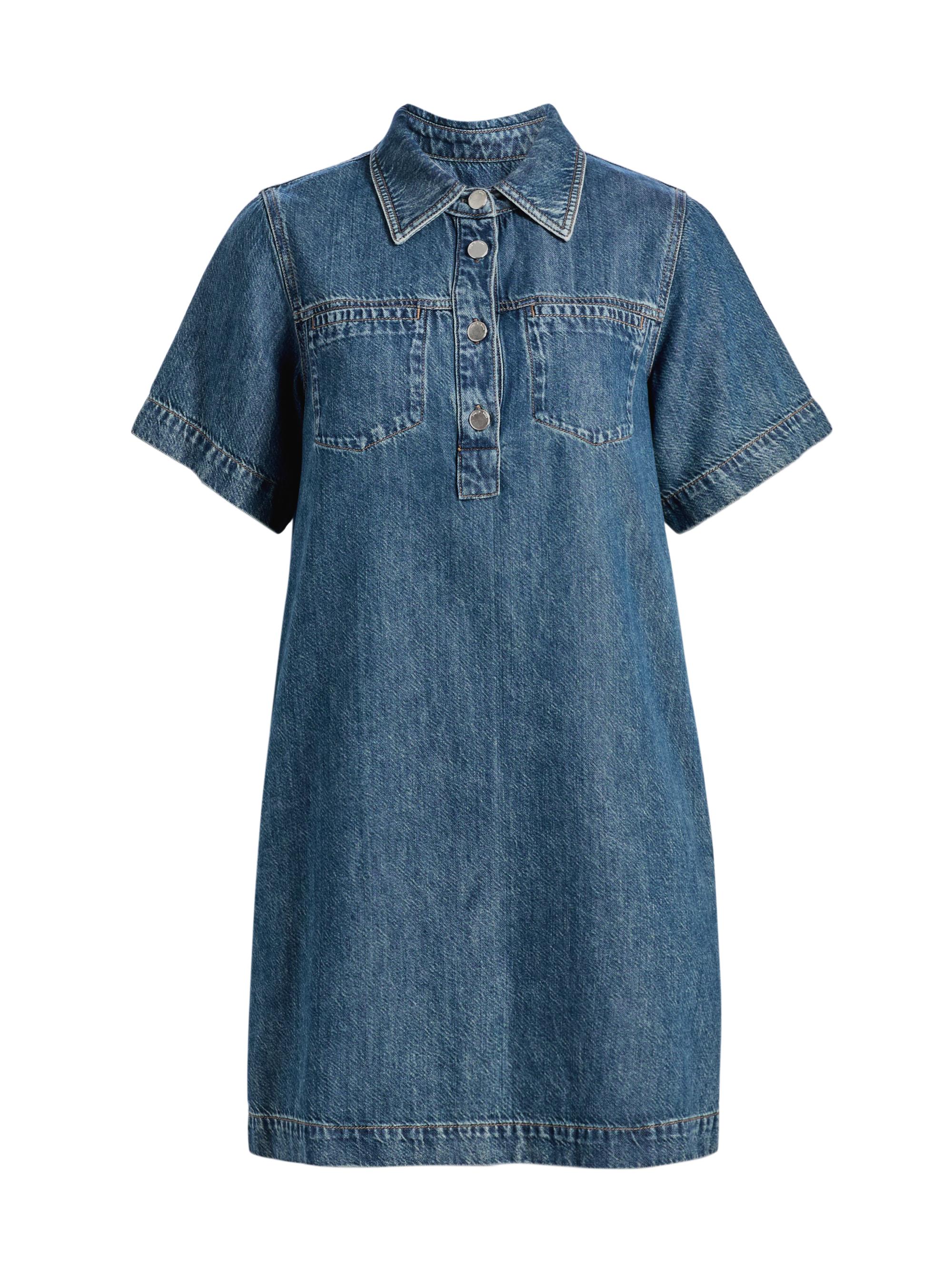 barbie fashionista yellow dress Denim Dress – Dollovable