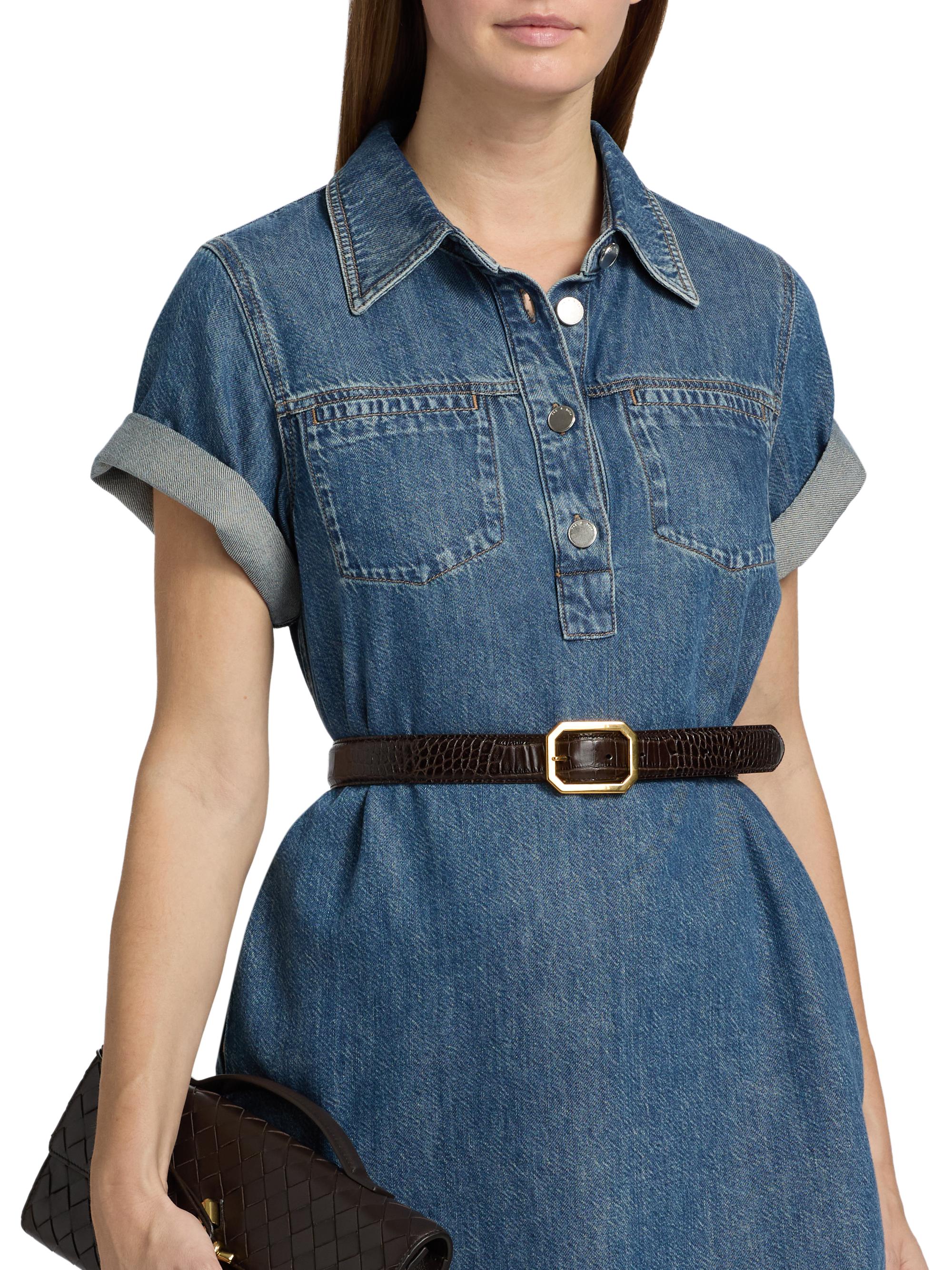 rag and bone denim shirt dress rag & bone Ultra Featherweight Hayley Mini Dress | Blue | Size XXS