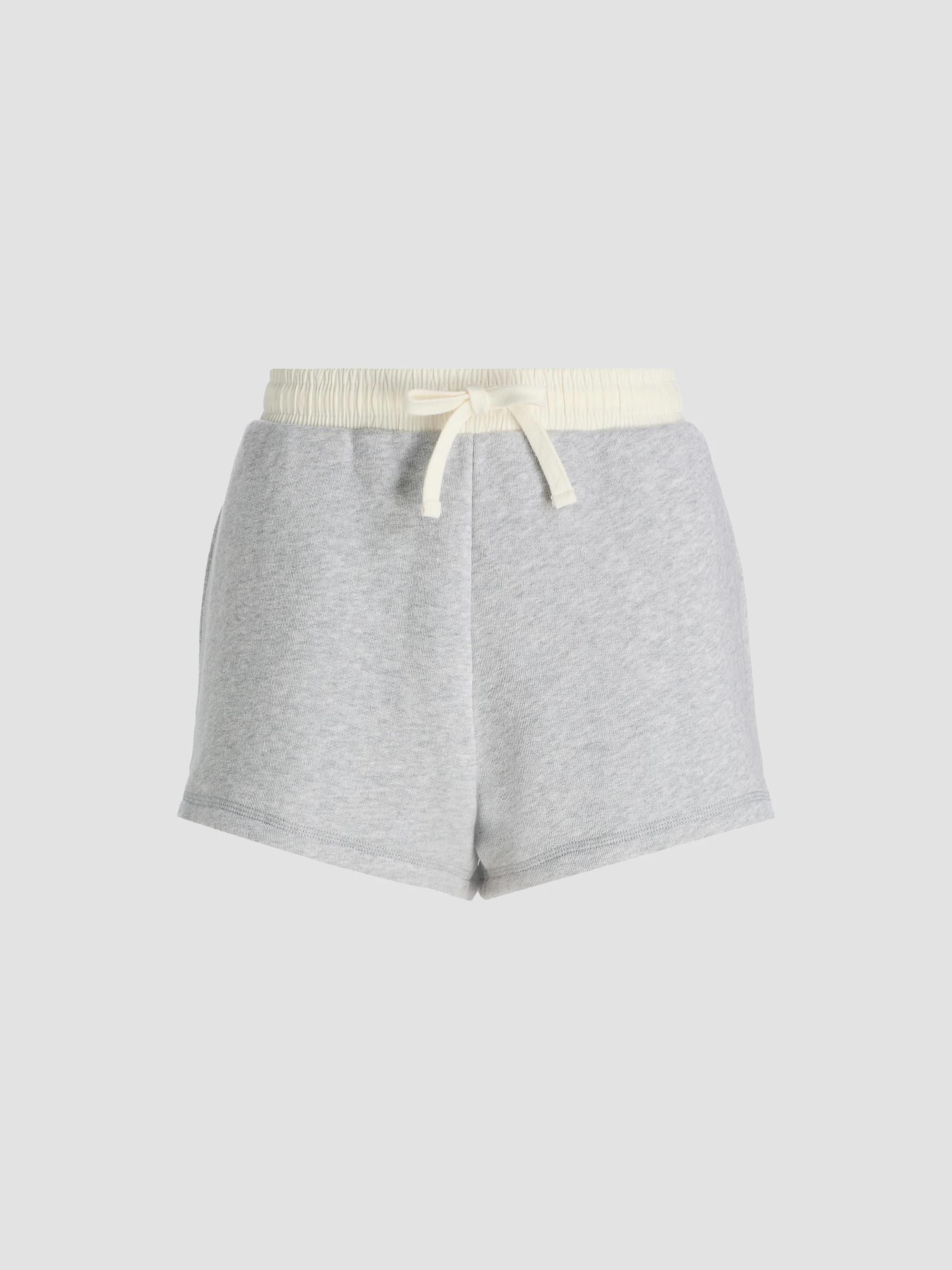 rag & bone Women's Cotton-Blend Terry Sweatshorts - Heather Grey - Size Large