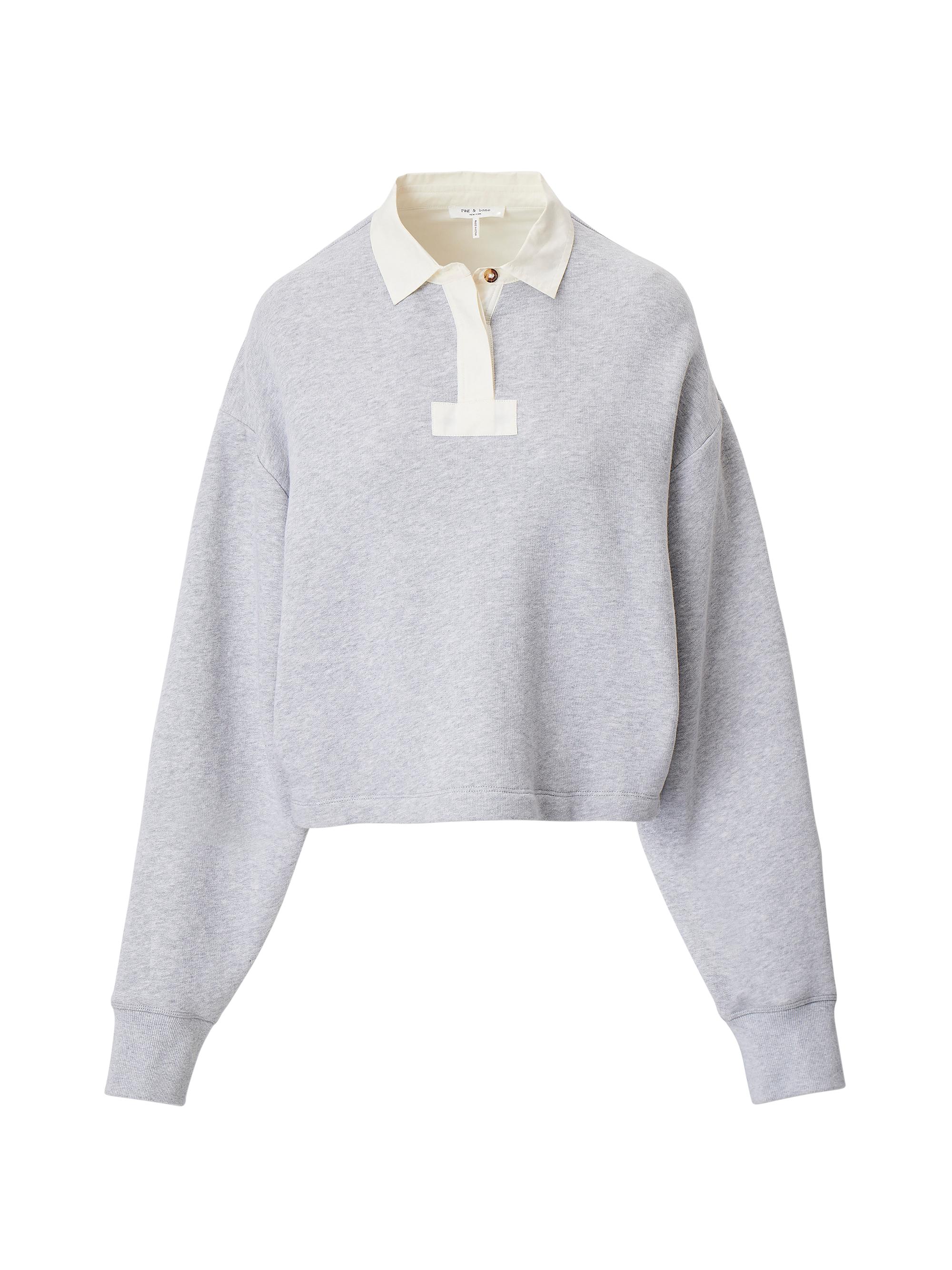 Vintage Terry Oversized Polo Sweatshirt