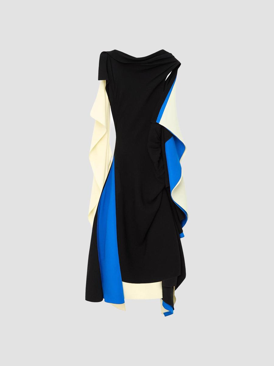 LOEWE Colorblock Cascade Midi-Dress | Saks Fifth Avenue