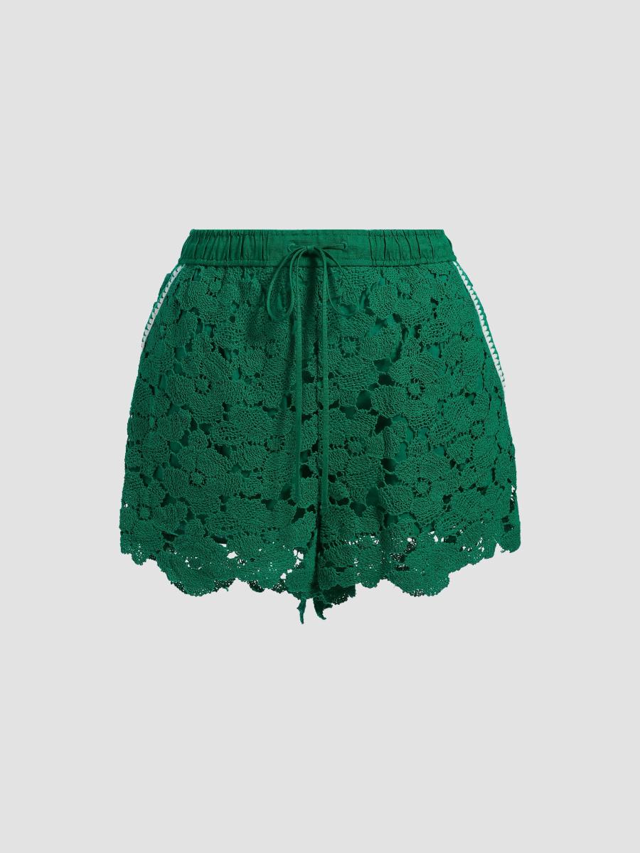 SIMKHAI Holly Lace Drawstring Shorts | Saks Fifth Avenue
