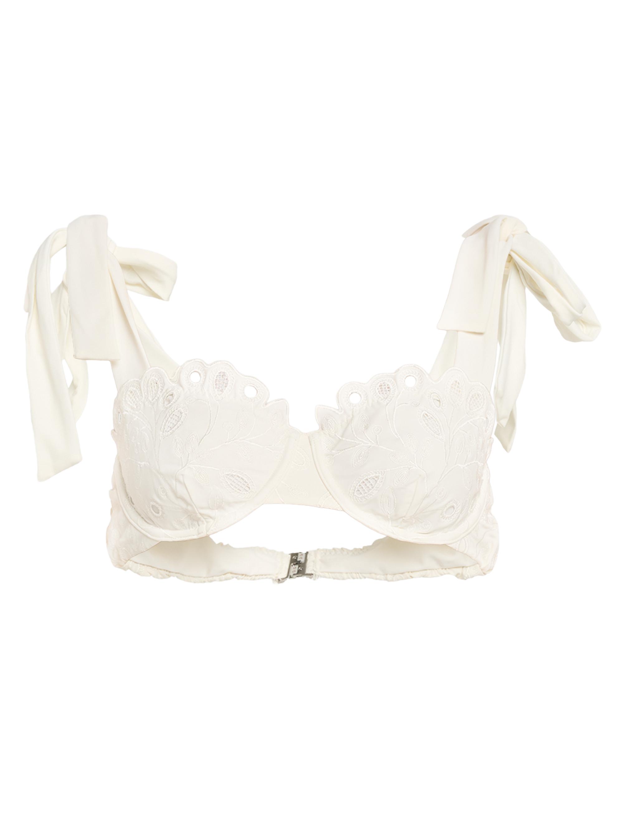 SIMKHAI Women's Sofie Embroidered Bikini Top -