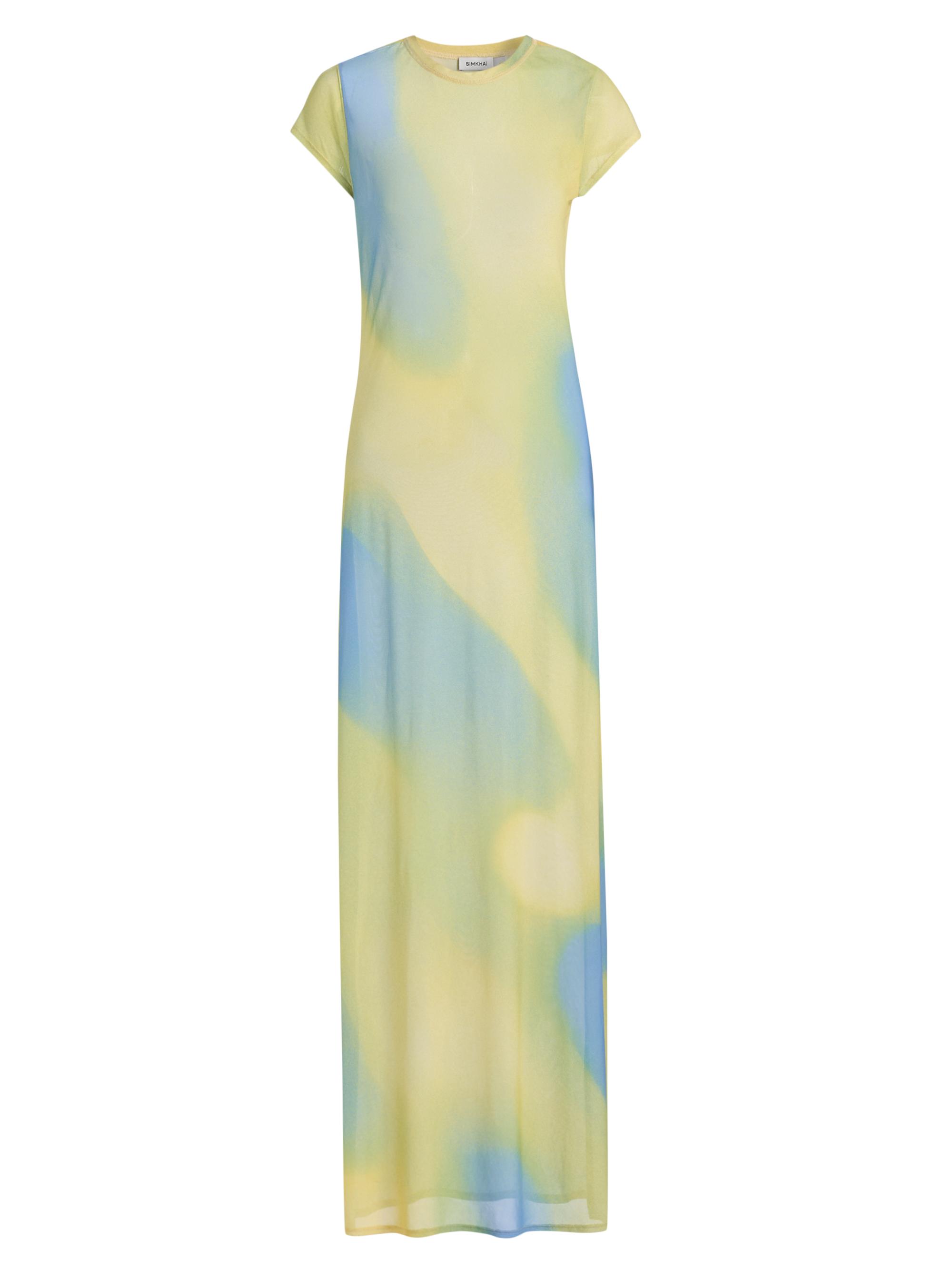 SIMKHAI Women's Fia Printed Mesh Cover-Up Maxi Dress - Golden Hour