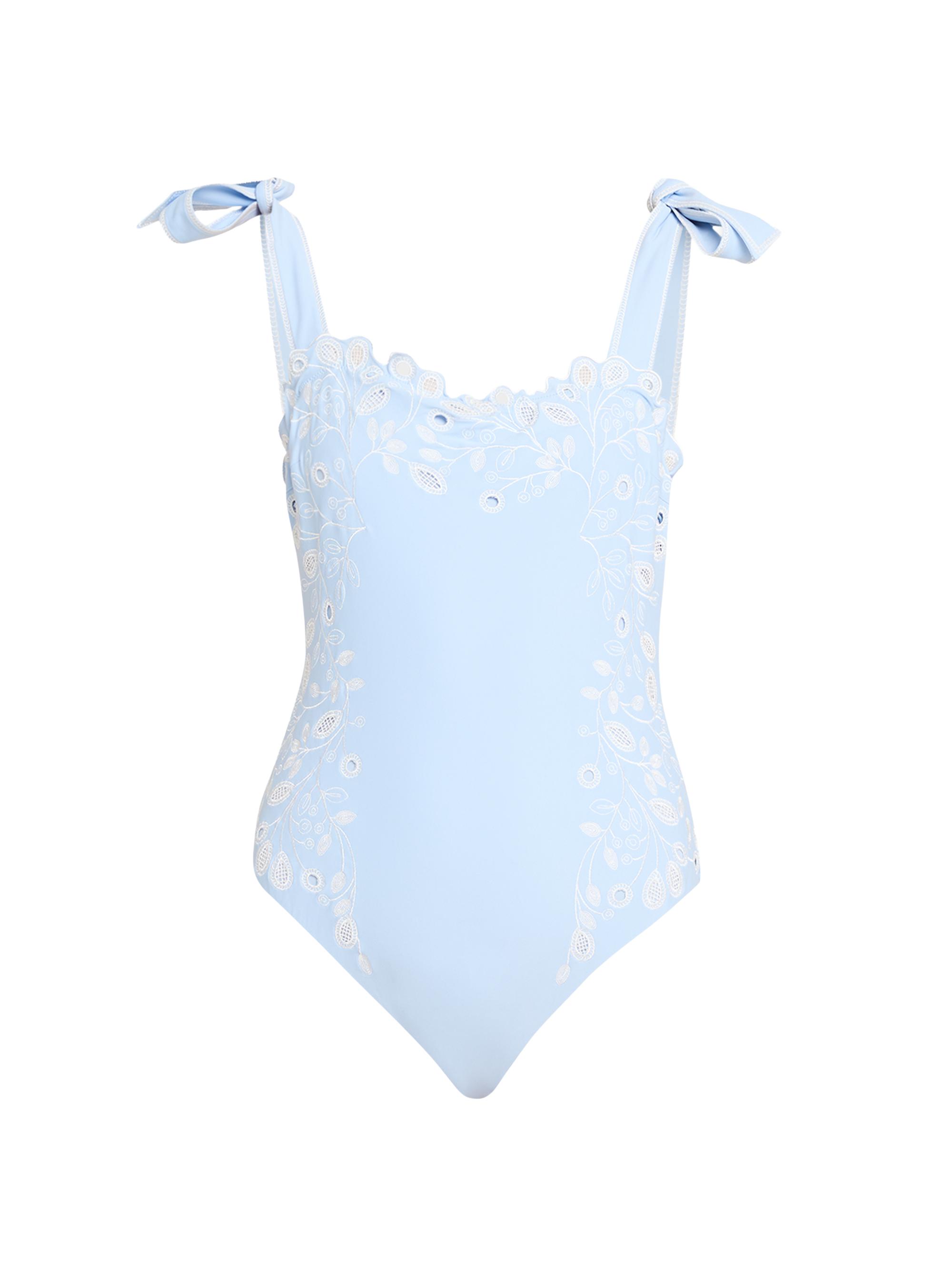 SIMKHAI Women's Laurie Embroidered One-Piece Swimsuit - Tidepool Multi