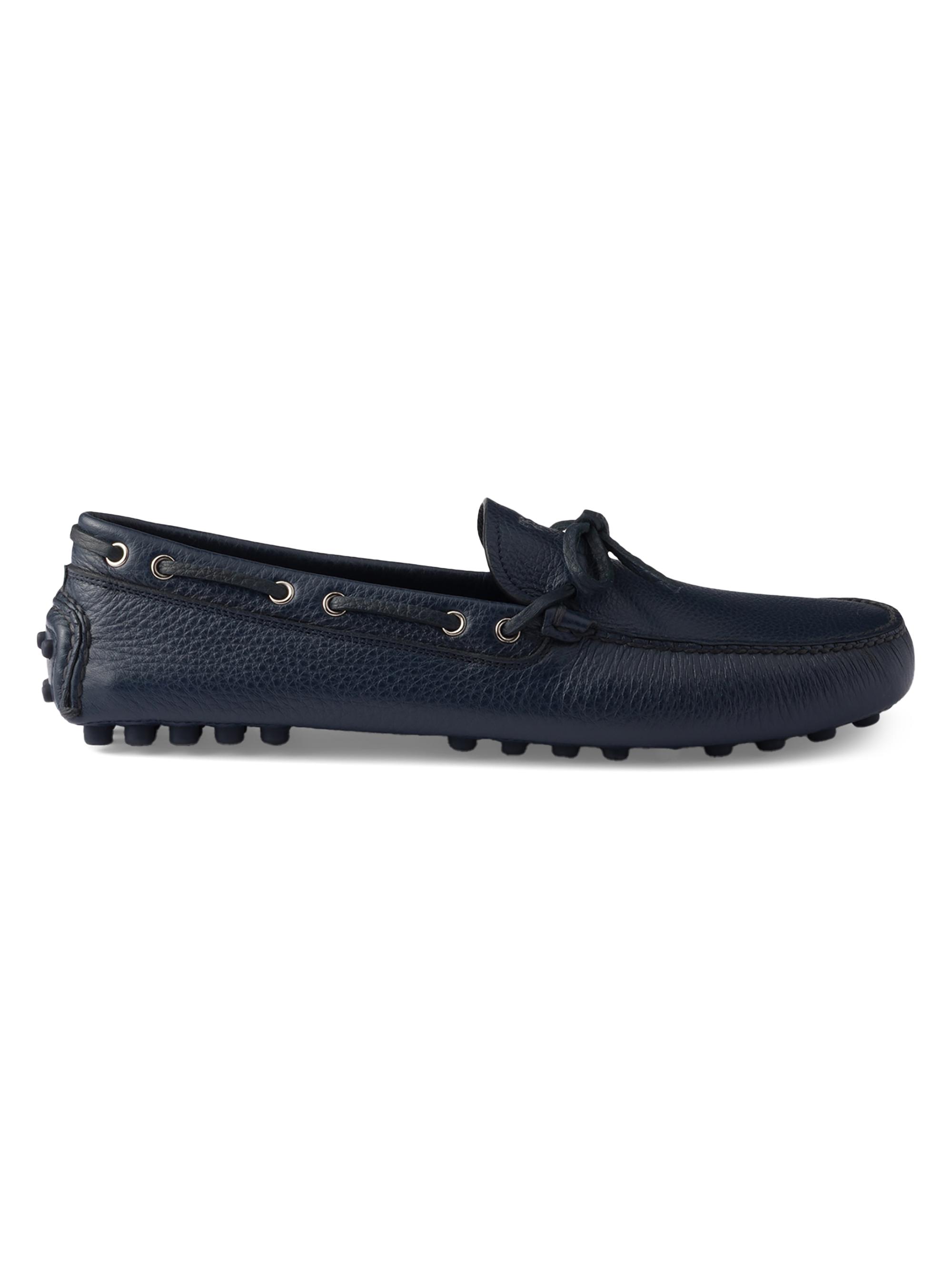 Prada Men's Leather Driving Shoe - Blue