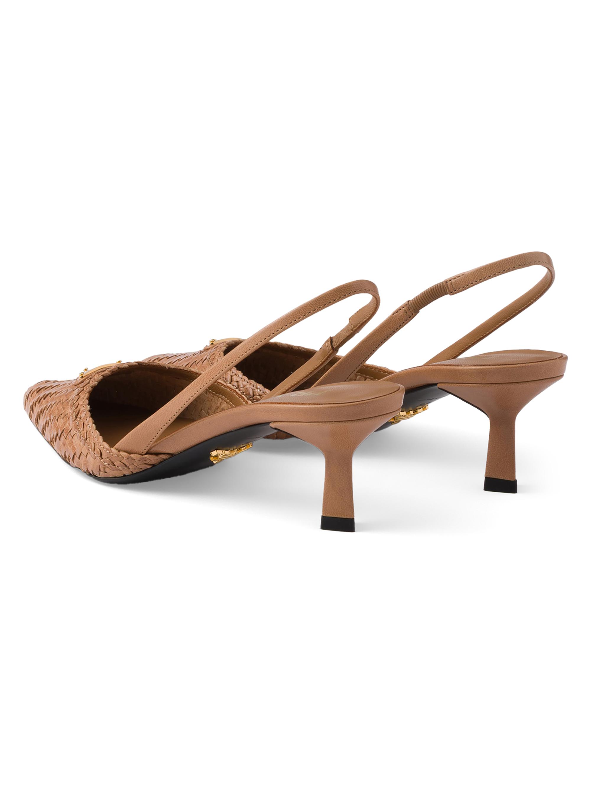 Prada Woven Leather Slingback Pumps | Saks Fifth Avenue