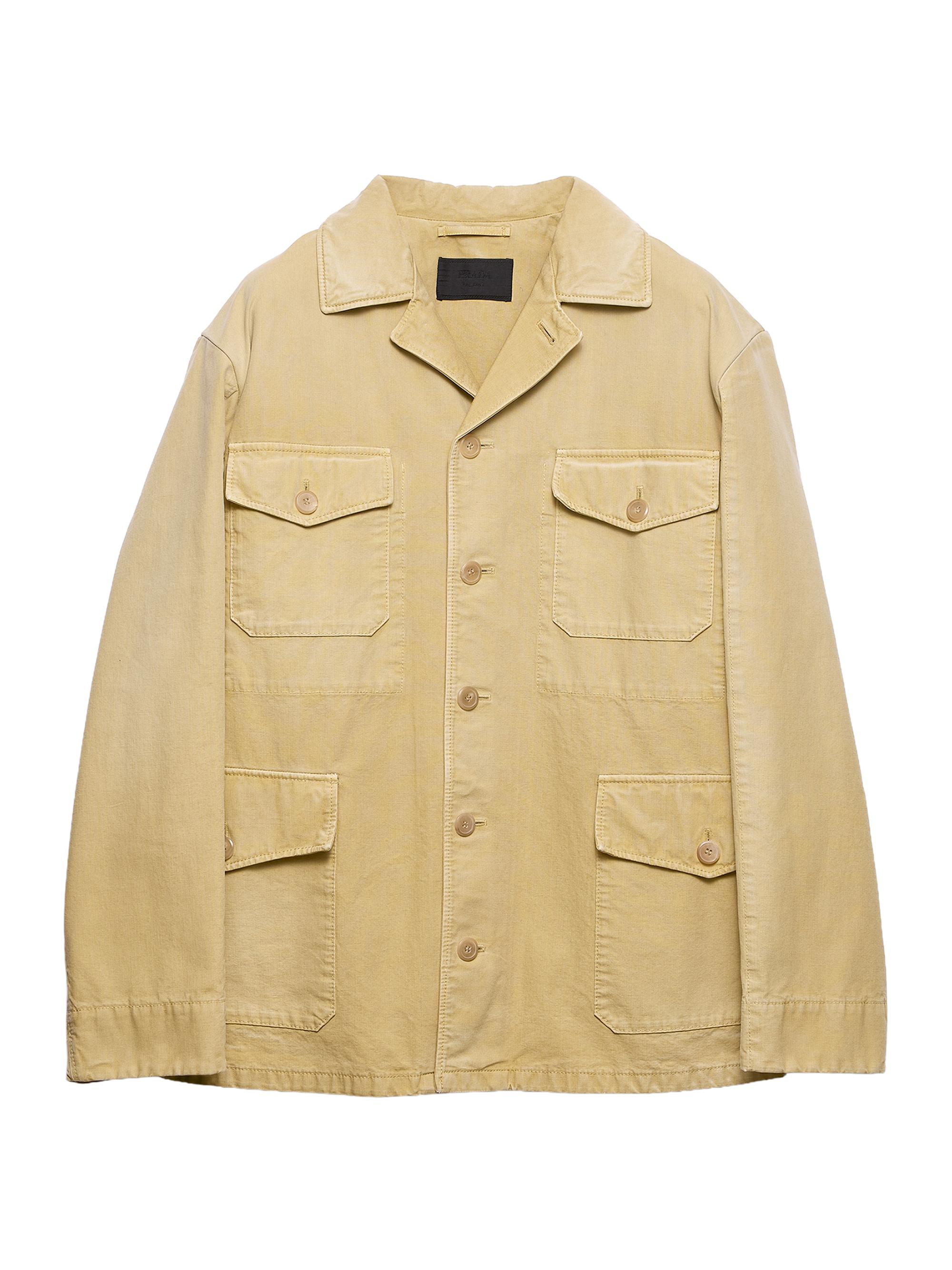 Prada Men's Cotton Blouson Jacket - Beige Khaki
