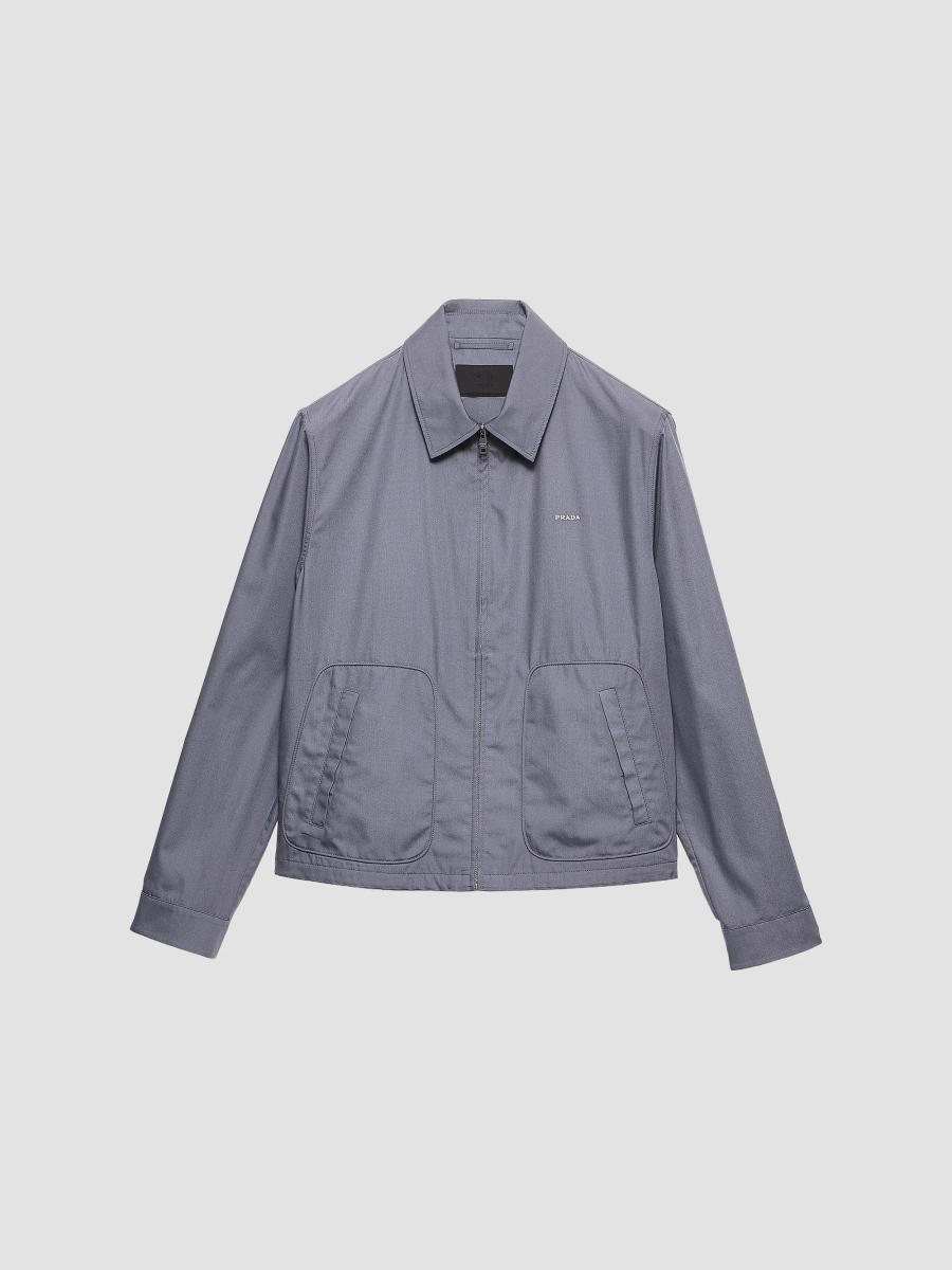 Prada Technical Cotton Zipper Blouson Jacket | Saks Fifth Avenue