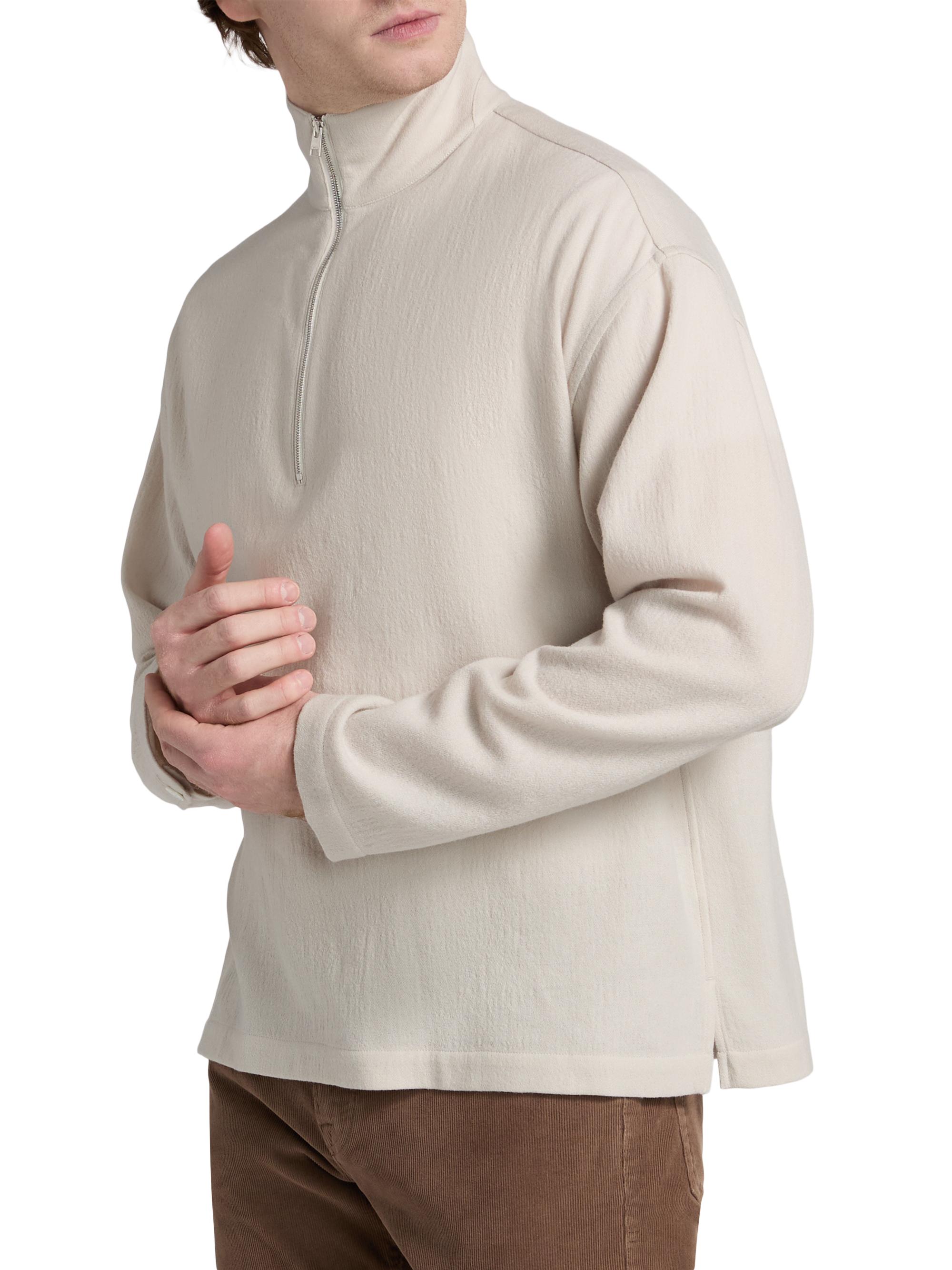 FRAME Wool Half-Zip Overshirt Jacket | Saks Fifth Avenue