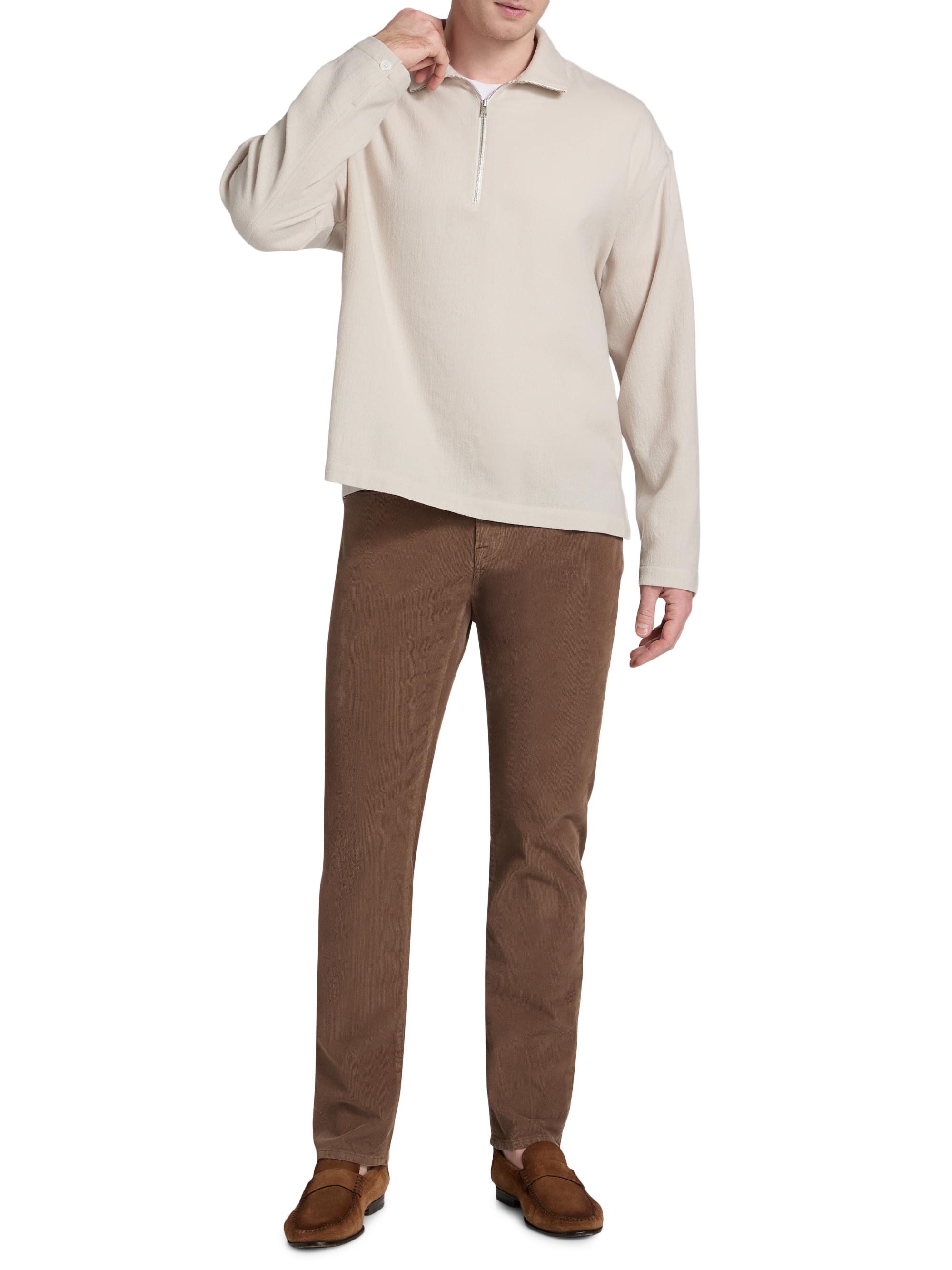 FRAME Wool Half-Zip Overshirt Jacket | Saks Fifth Avenue