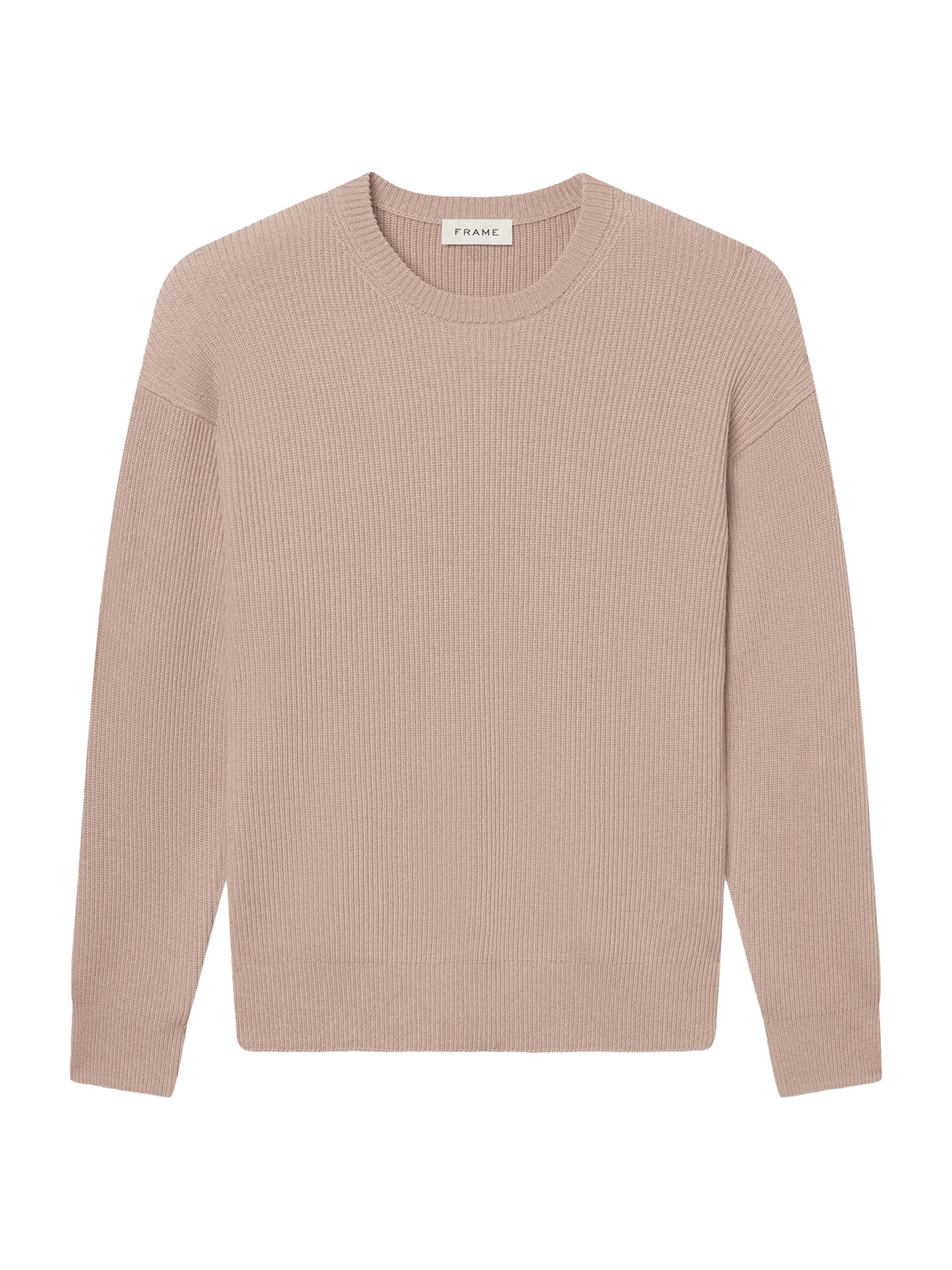 FRAME Men's Rib-Knit Wool-Blend Crewneck Sweater - Light Mauve