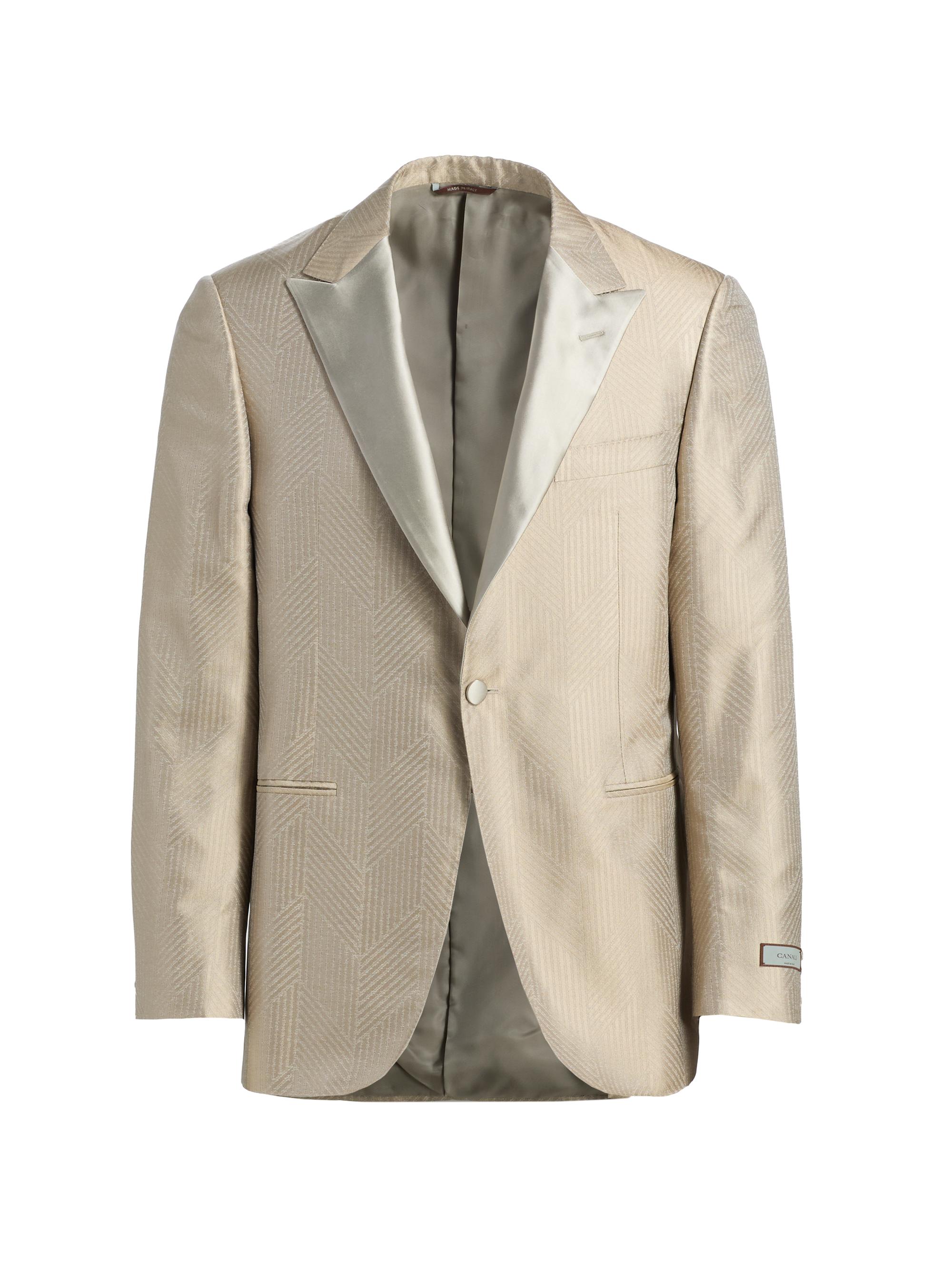 Canali Men's Macro Pattern Silk Dinner Jacket - Copper