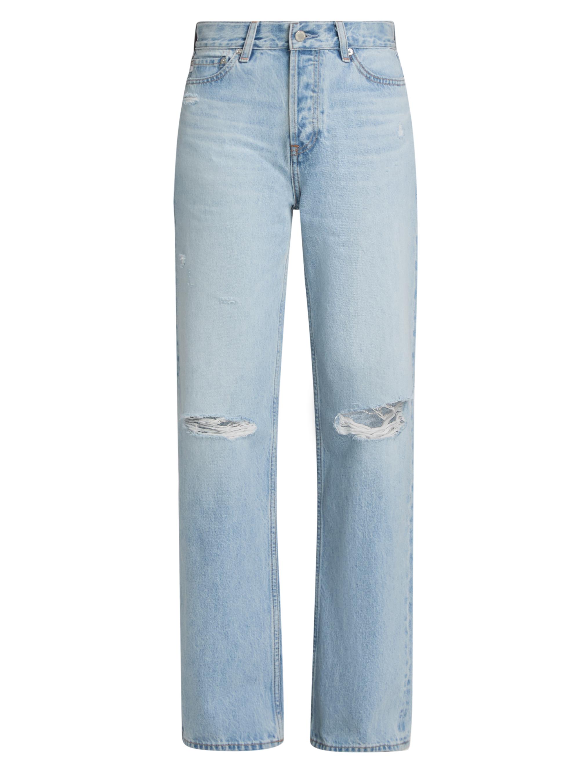 Billie Distressed Straight-Leg Jeans