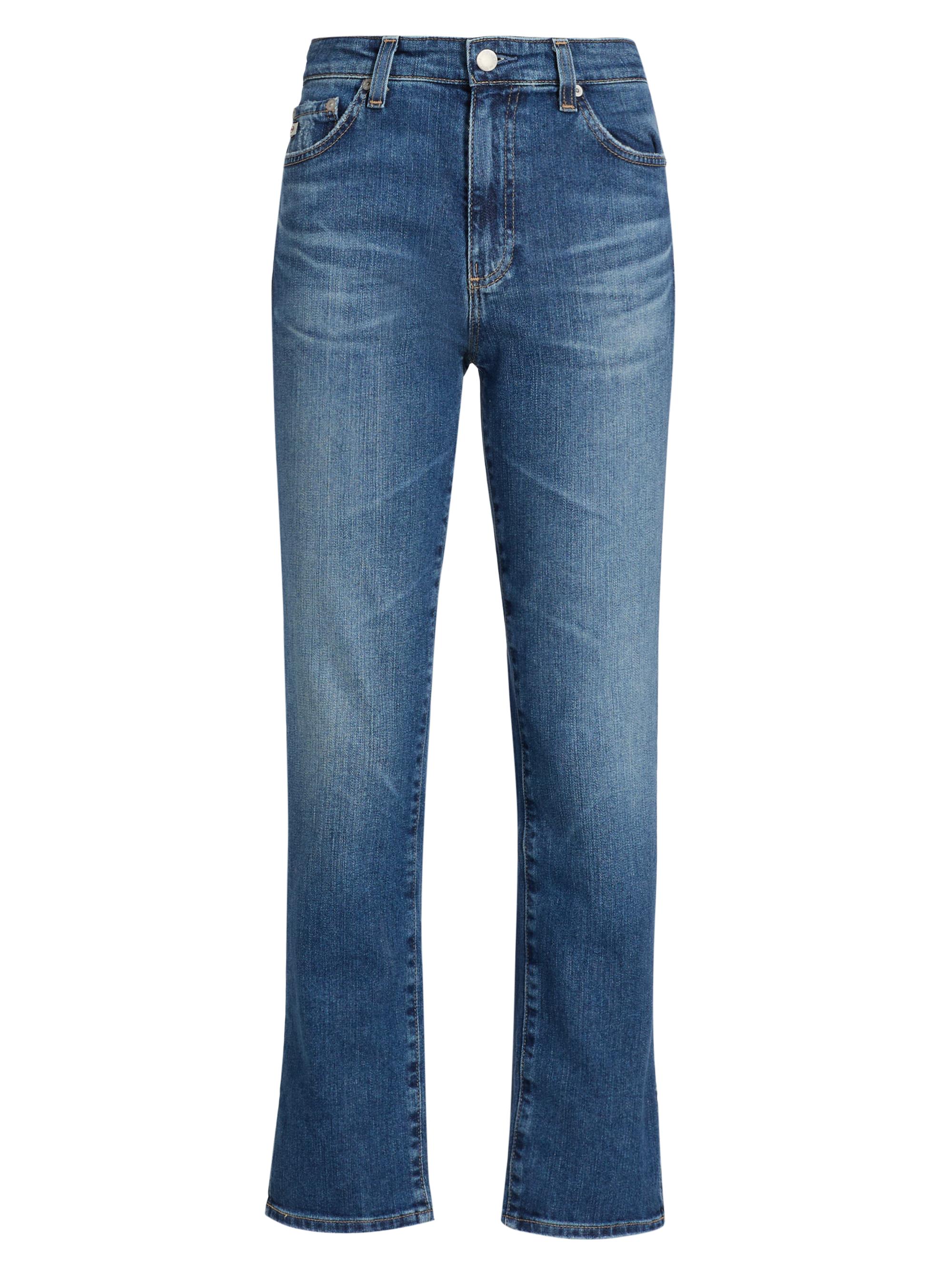 Mari Slim Straight-Leg Crop Jeans