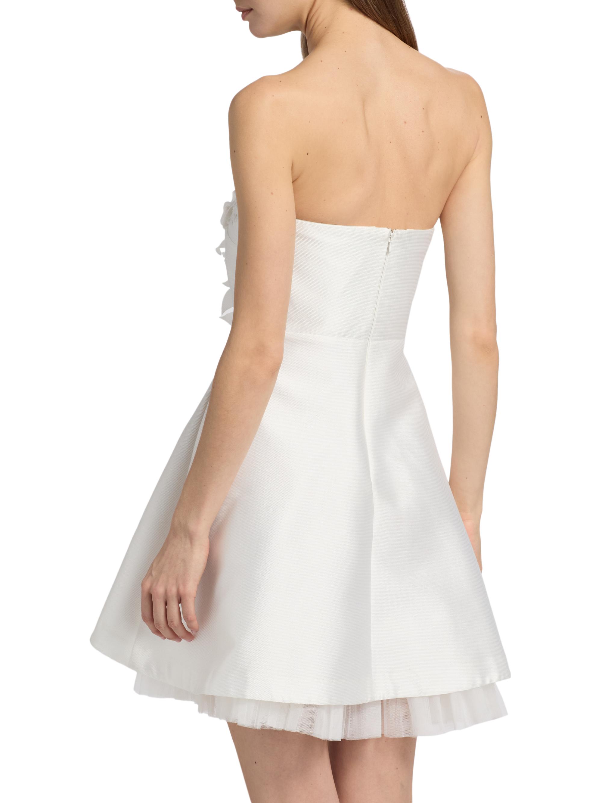 Badgley Mischka Floral Appliqu Strapless Cocktail Dress | Saks Fifth Avenue