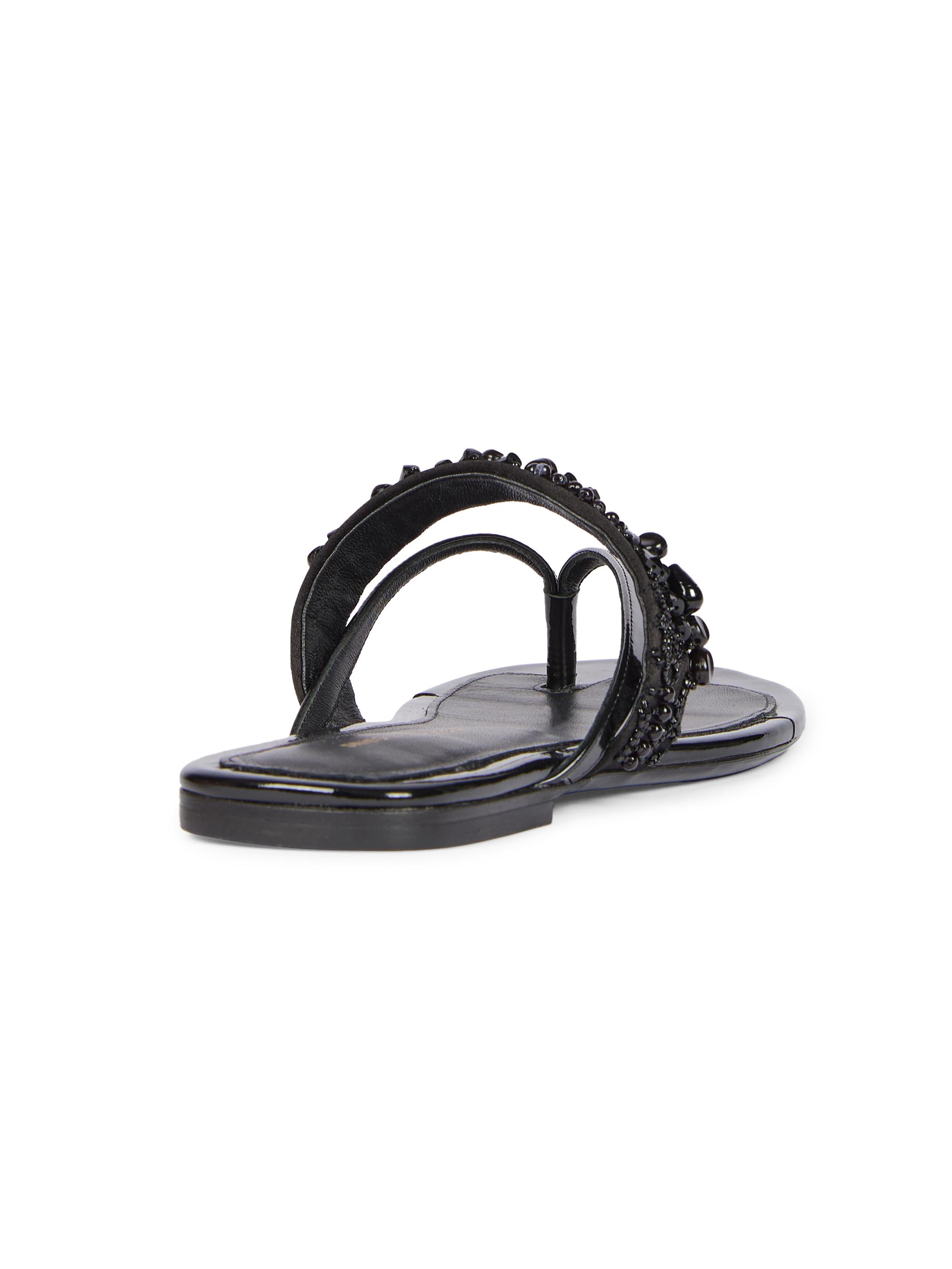 Dries Van Noten Beaded Leather Thong Sandals | Saks Fifth Avenue