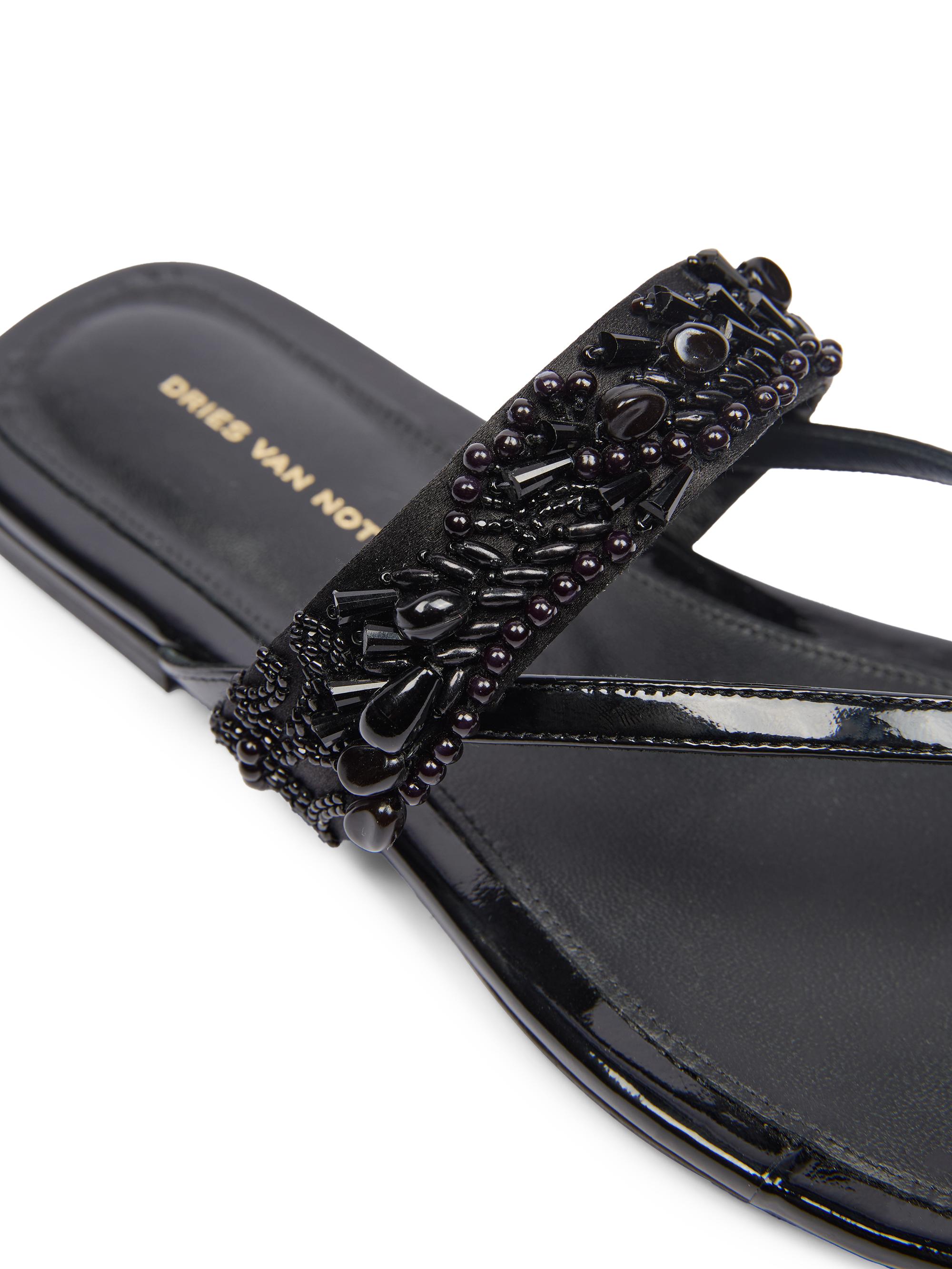 Dries Van Noten Beaded Leather Thong Sandals | Saks Fifth Avenue